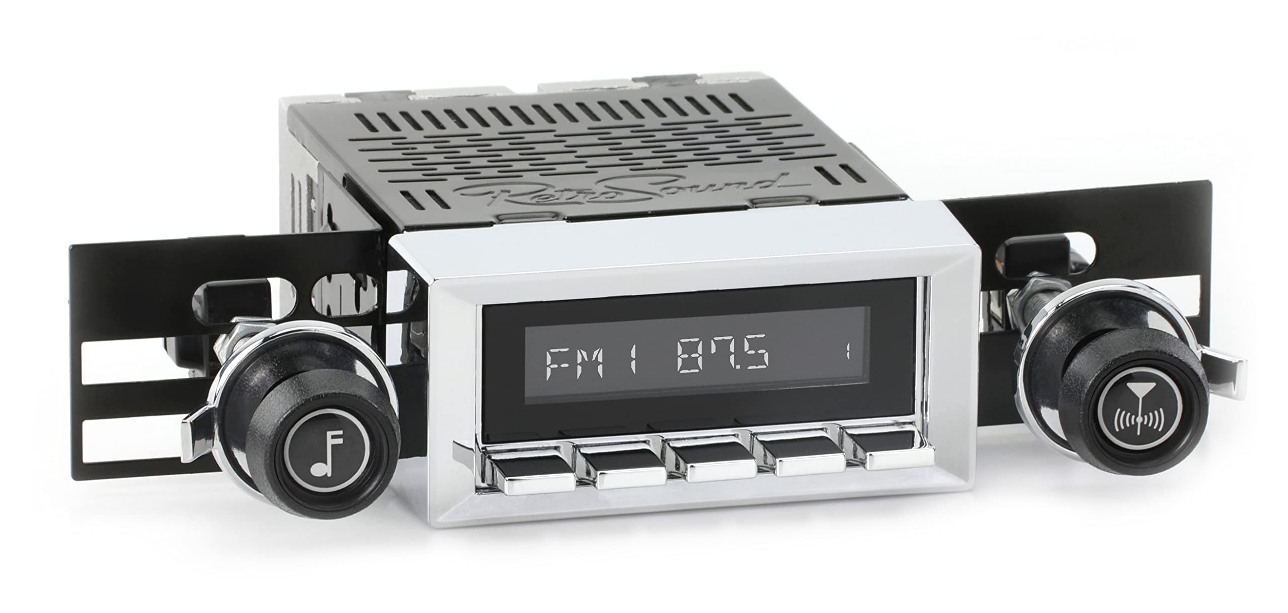 Vintage Laguna Radio LAC-116-37-73 for Classic Cars - Retro Style AM/FM Stereo with Bluetooth - Perfect for 1960s-1980s Muscle Cars & Restorations (1 Pack)