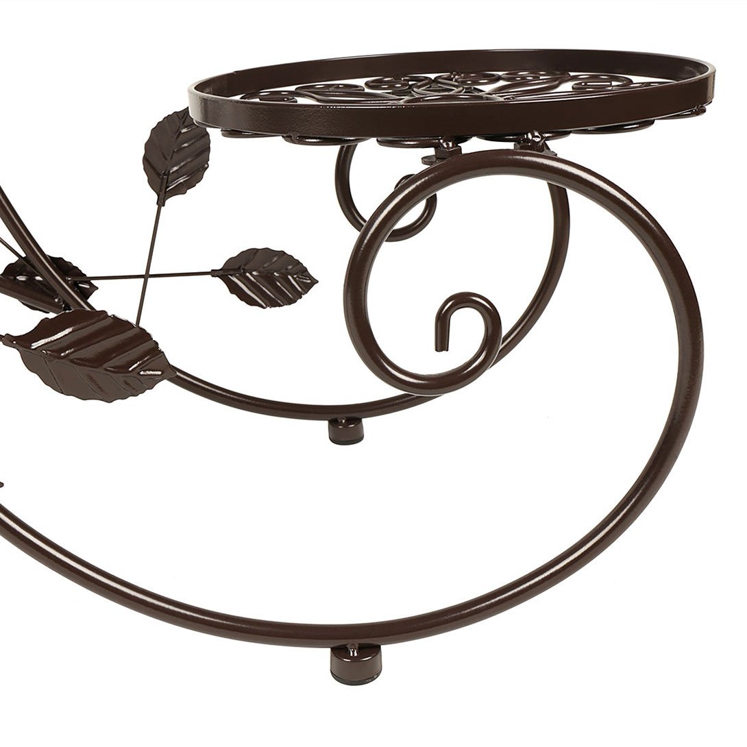 3-Tiered Plant Stand with Classic Bronze Design - Sturdy Flower Pot Rack for Indoor/Outdoor Decor - Perfect for Balcony, Garden, and Home Organizing