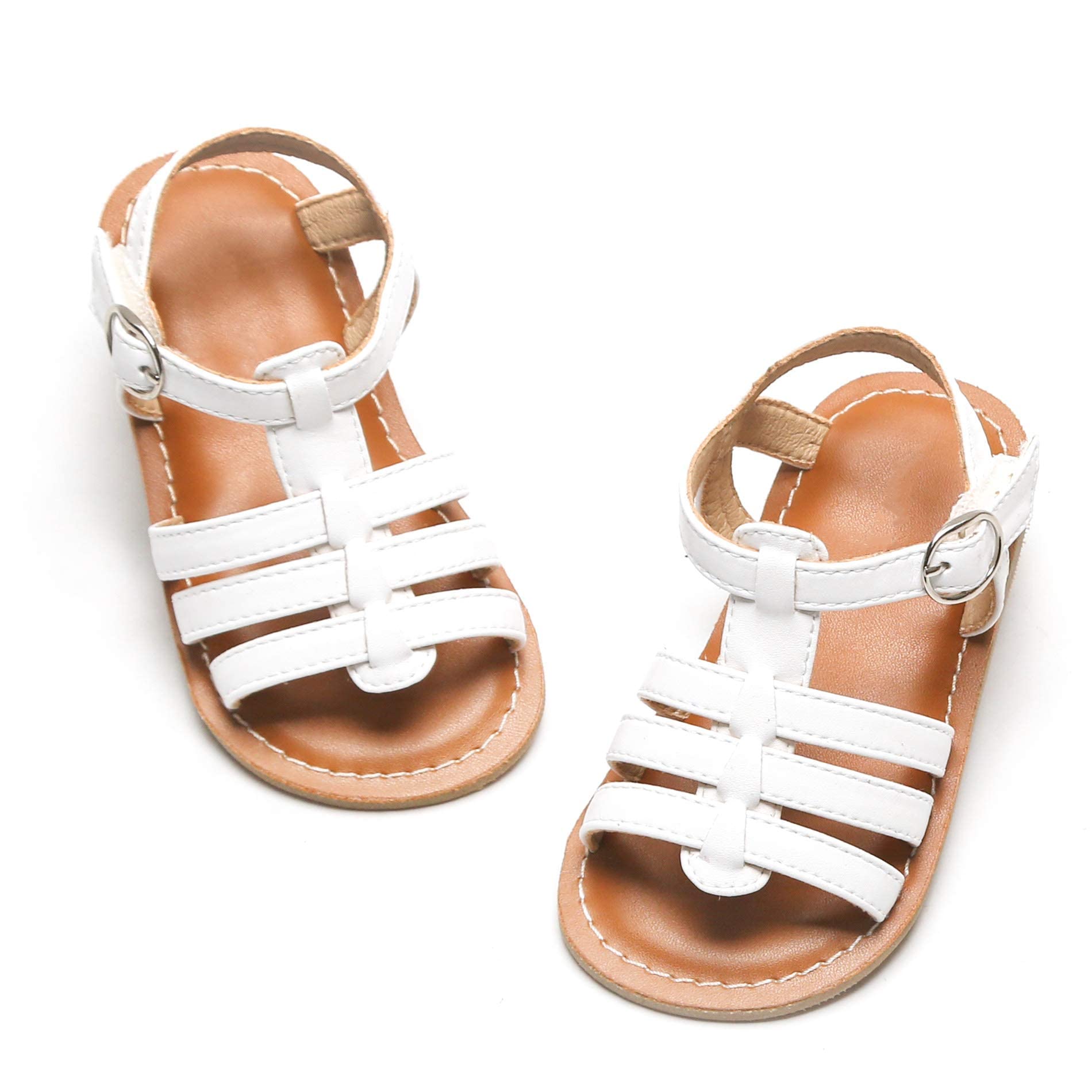 Otter MOMO Girls Sandals - Cute Open Toe Princess Flat Sandals with Ruffle Design for Summer | Perfect for Beach, Pool, and Casual Outings