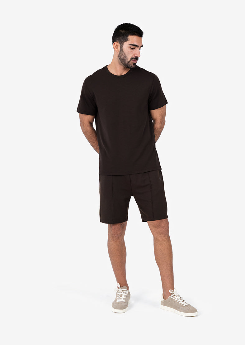Men's Comfortable Lounge Shorts in Coffee Brown - Perfect for Relaxing at Home, Lounging, or Casual Outings
