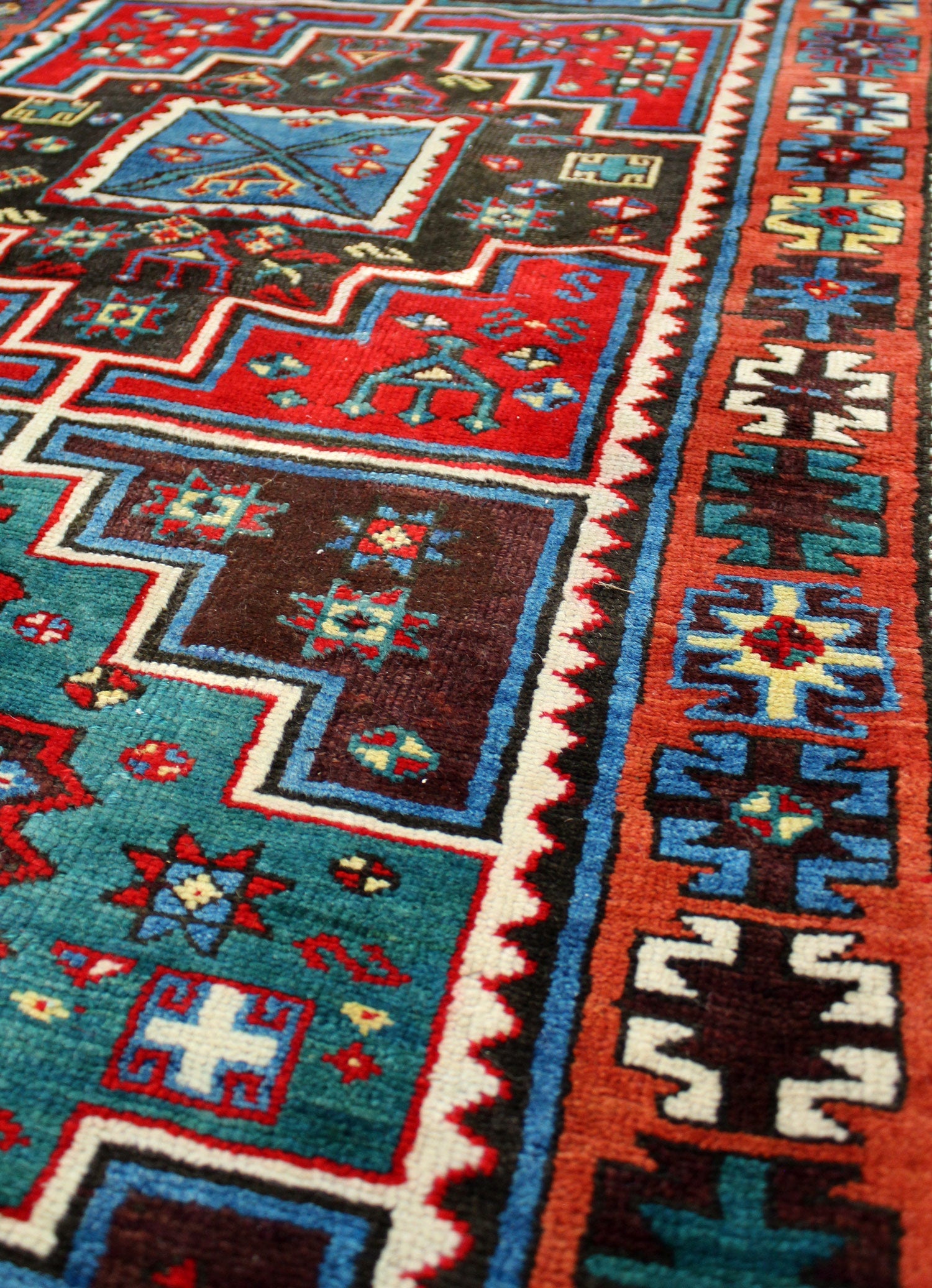 Vintage Konya Handwoven Tribal Rug - Authentic Turkish Wool Carpet, Traditional Geometric Design, JF8210 - Perfect for Boho Home Decor, Living Room, Bedroom & Office