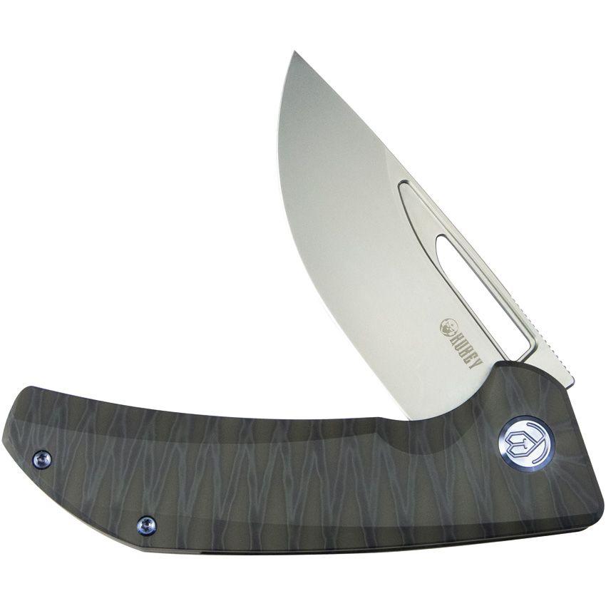 Kubey Hyperion Flame Titanium S35VN Folding Pocket Knife KB368I - Premium EDC Knife for Camping, Hiking & Outdoor Survival