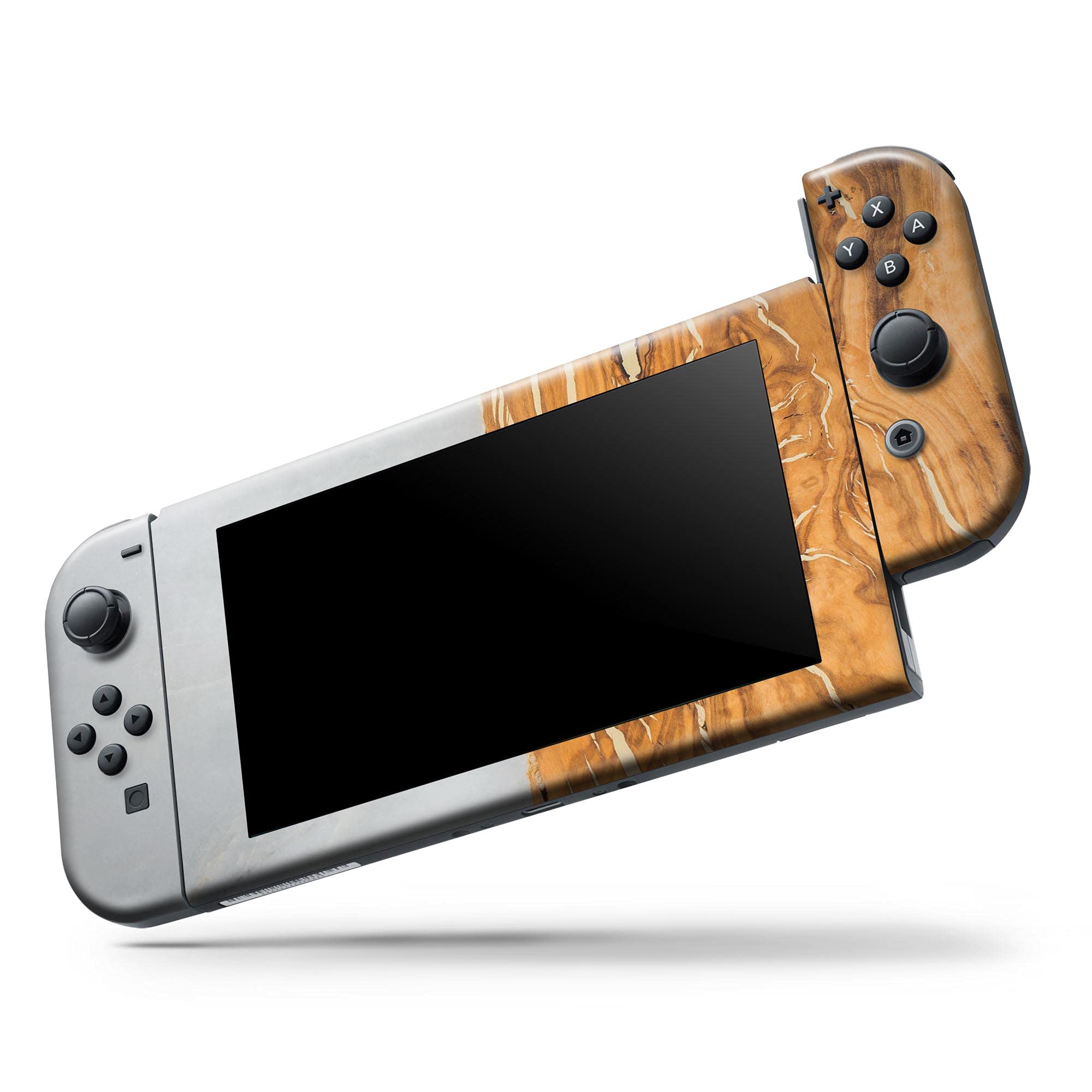 Nintendo Switch Pro Controller Skin - Scratch-Resistant Removable Vinyl Wrap Cover with Marble & Wood Design | Protective Decal for Gaming Accessories | Perfect for Travel, Home Use & Gift Giving