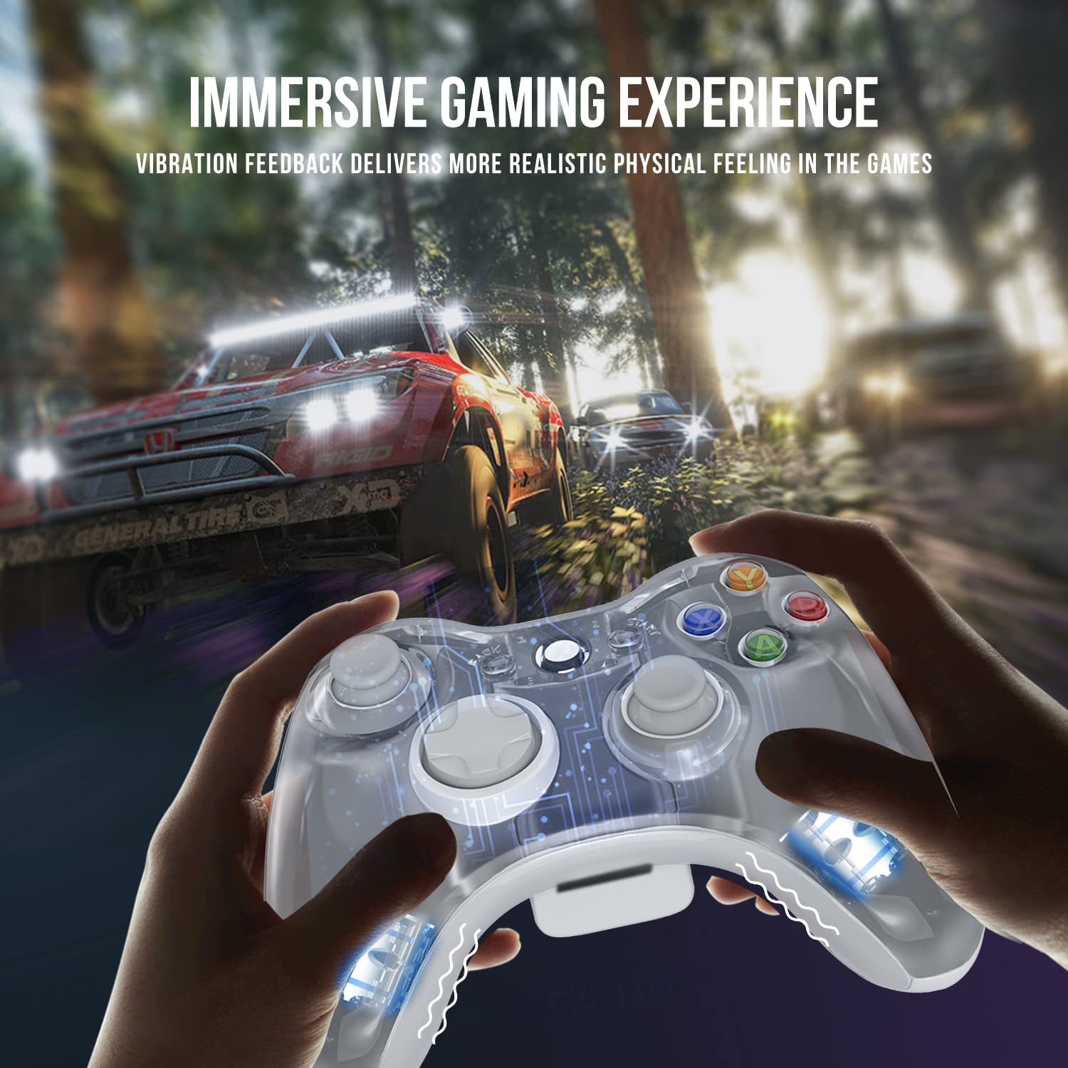 ASTARRY Wireless PC Controller for Gaming - Compatible with Windows 10/11, Steam, Android - Ergonomic Design for Long Play Sessions - Perfect for FPS, RPG, and Racing Games