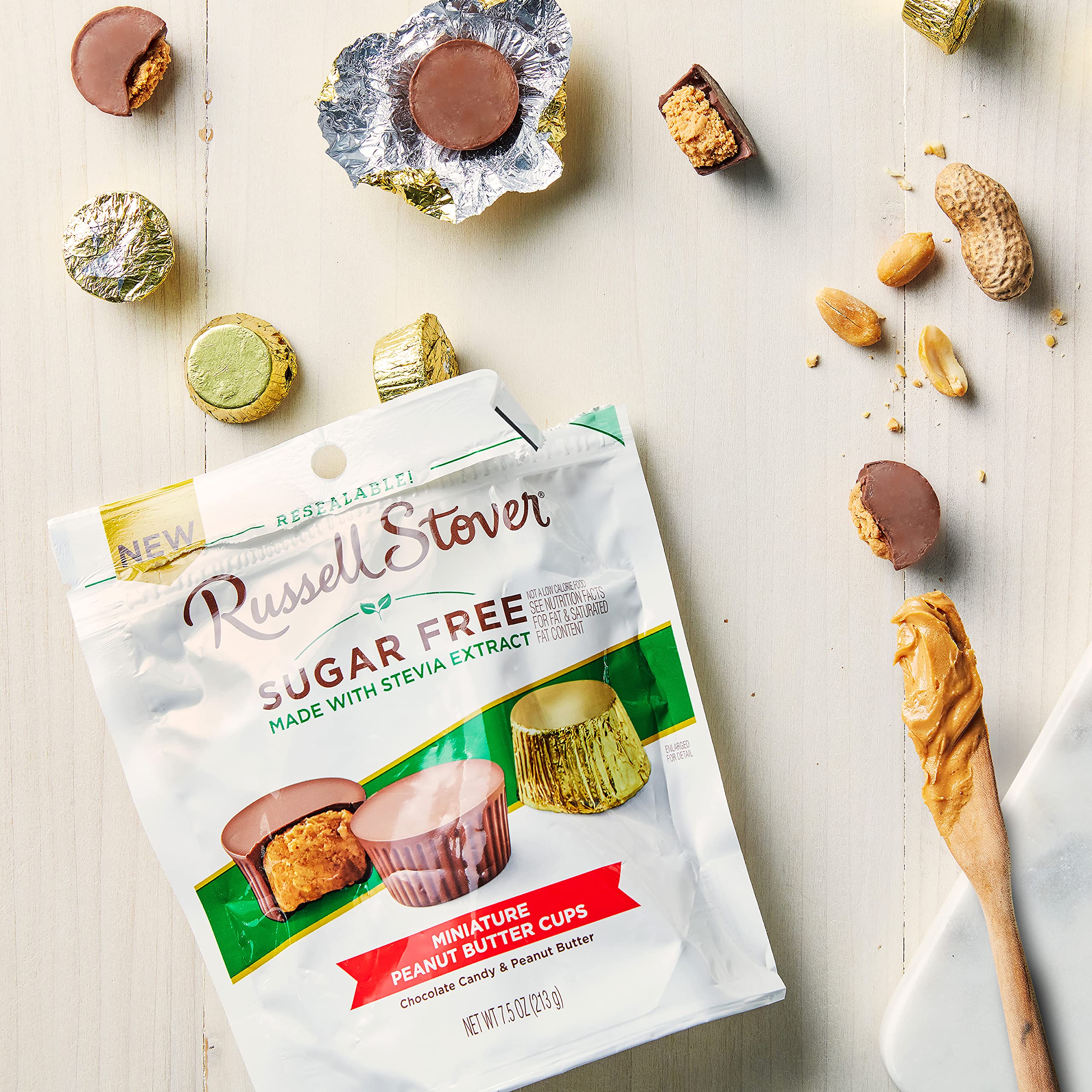 Russell Stover Sugar Free Candy - Assorted Flavors, 7.5oz Resealable Bag (Pack of 3) | Keto-Friendly, Low Carb Sweet Treats for Diabetics & Weight Management | Perfect for Office Snacks, Gift Baskets & Holiday Celebrations