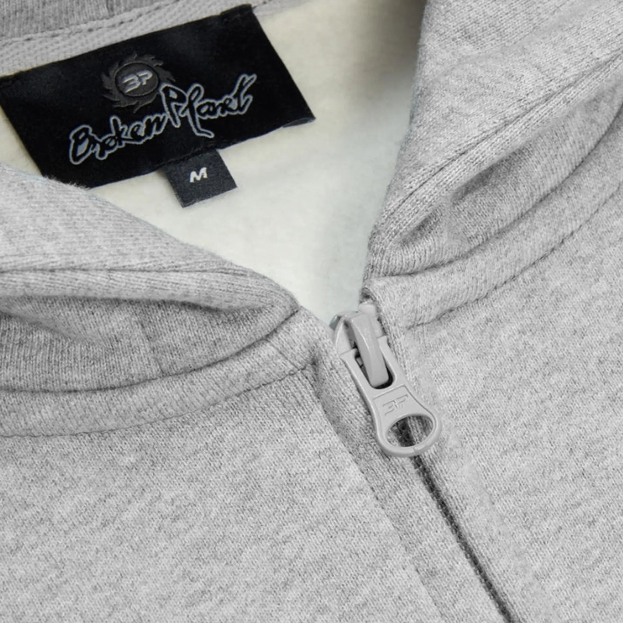Broken Planet Sun Heather Grey Zip Up Hoodie for Men & Women - Stylish Casual Pullover with Front Pocket - Perfect for Streetwear, Gym, and Everyday Wear