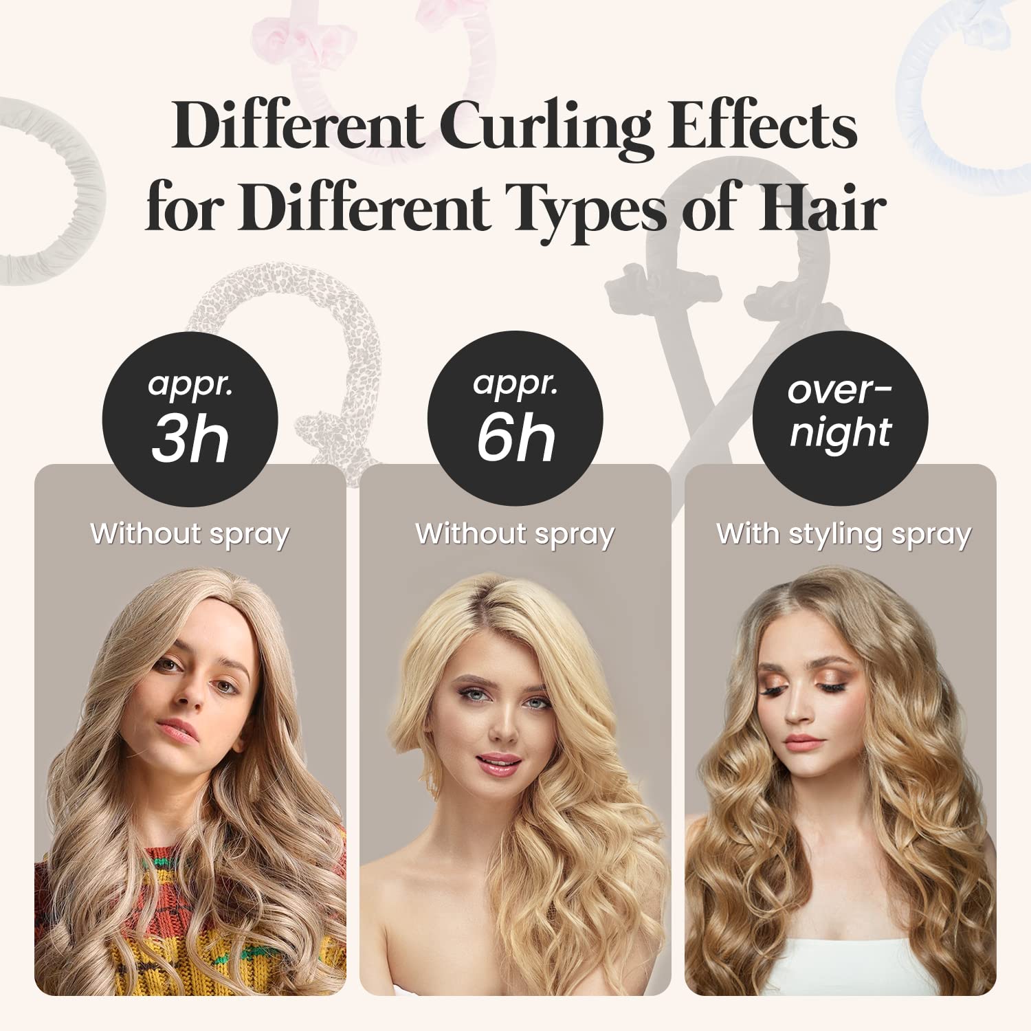 Yeelen Heatless Curling Rod Headband for Long Hair - No Heat Hair Curler Set with Satin Ribbon Wrap, Scrunchie & Clips - Overnight Sleeping Hair Rollers for Natural Waves - Perfect for Home, Travel & Special Occasions
