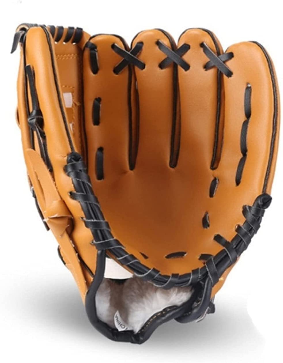 VIVOCC Professional Baseball Glove for Training & Practice - Brown Leather Softball Glove for Kids & Adults (Size 10.5/11.5/12.5) - Left Hand Throw - Perfect for Little League, High School & Recreational Baseball Games