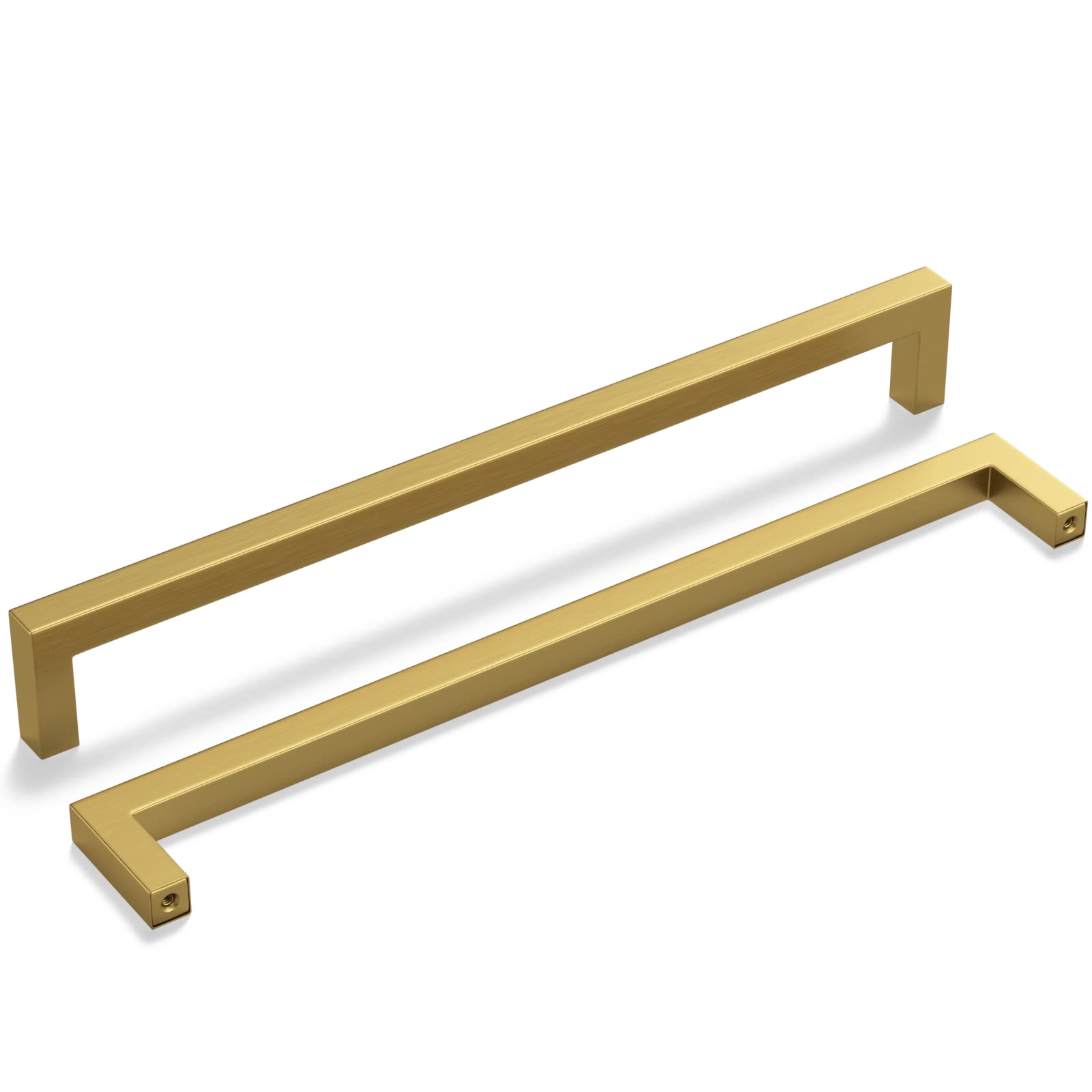 30 Pack Gold Cabinet Drawer Pulls 12-3/5 Inch - Brushed Brass Handles for Kitchen Cabinets, Dressers & Furniture - Modern Hardware for Home Renovation & DIY Projects