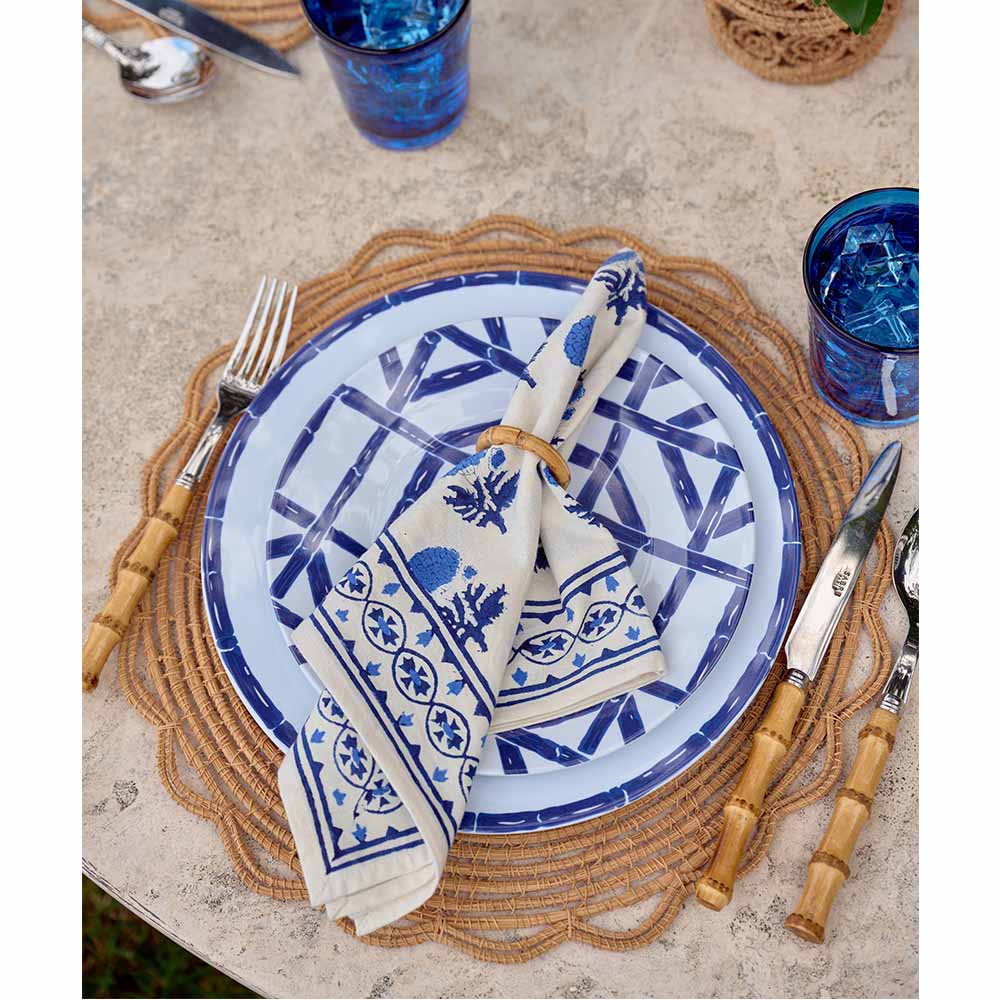 Eco-Friendly Bamboo Round Napkin Rings Set of 4 - Natural Tableware Decor for Wedding, Party & Holiday Dining Decorations
