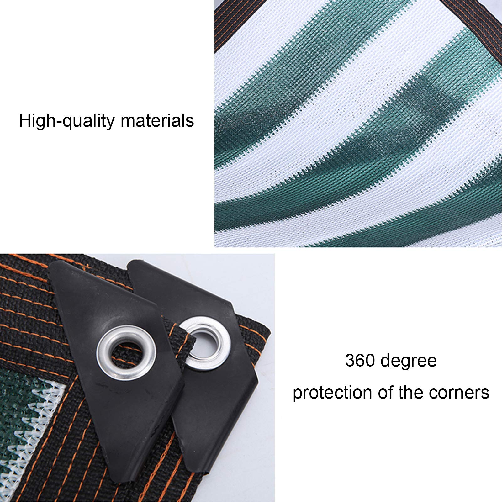 JKGHK 90% Sunblock Shade Cloth with Reinforced Taped Edges & Grommets - UV Protection Mesh Tarp for Outdoor, Garden, Balcony, Patio & Courtyard Shade | Perfect for Sun Protection, Plant Cover & Privacy Screens