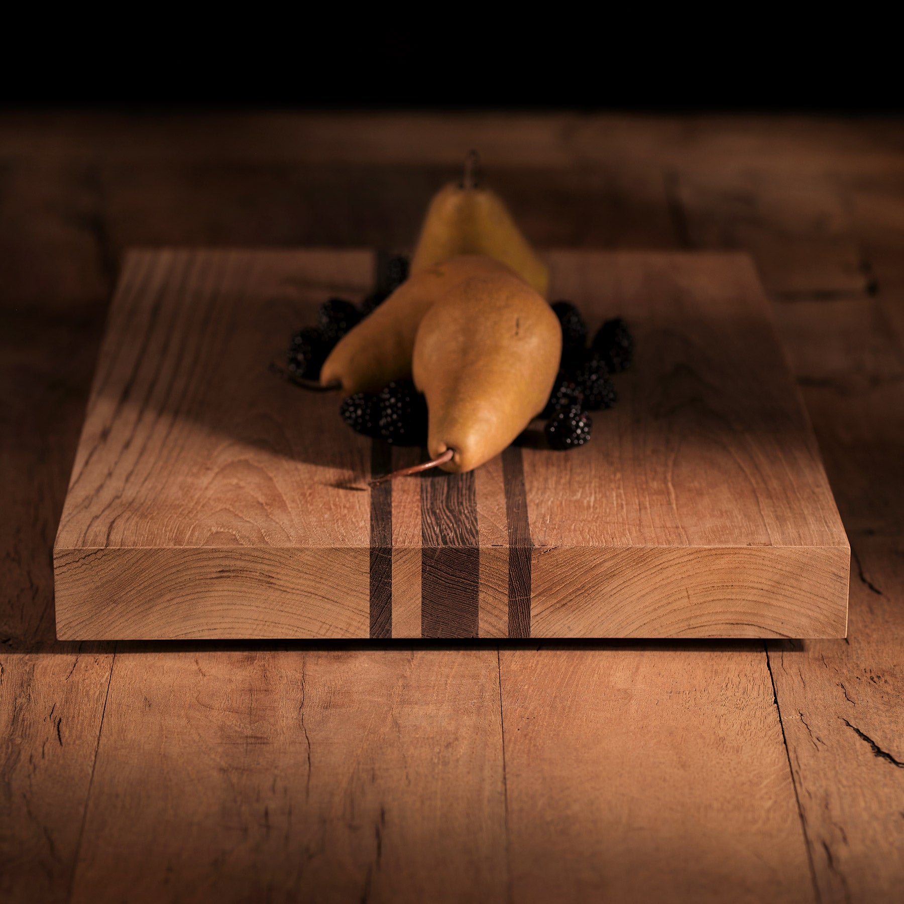 14X20 Teak Wood Serving Board with Triple Stripe - Natural Finish - Perfect for Cheese, Charcuterie & Entertaining - Durable & Elegant Kitchen Essential
