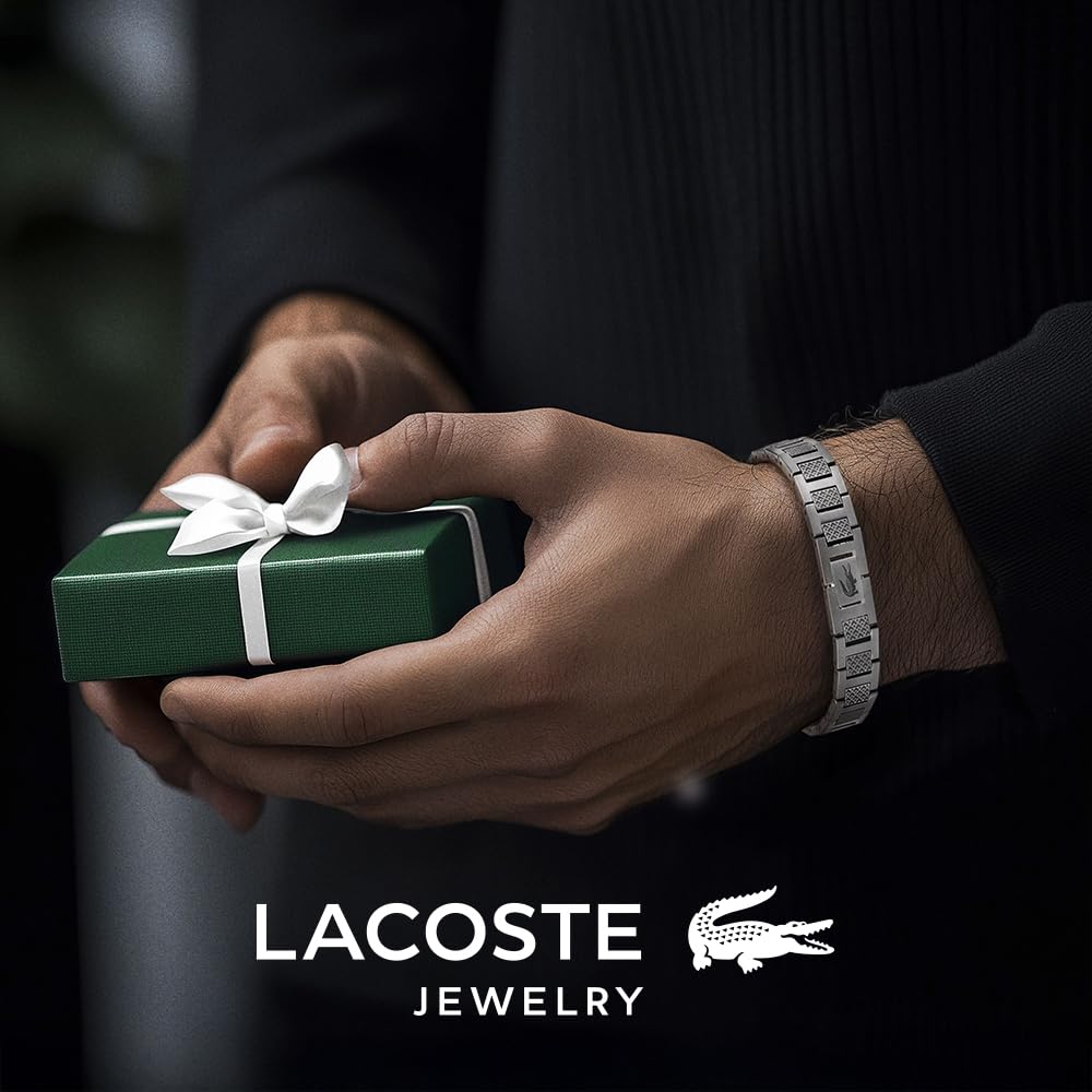 Lacoste Metropole Men's Leather Bracelet - Stylish Casual & Formal Wristband for Men - Perfect for Everyday Wear, Office, and Special Occasions