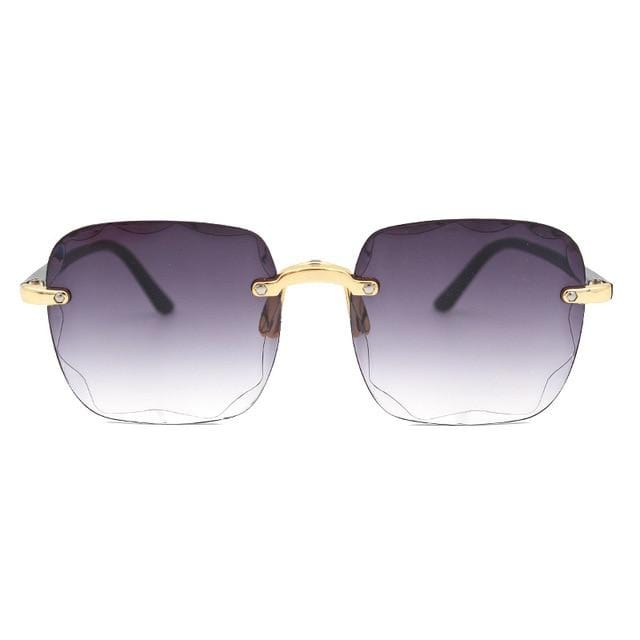 Stylish Women's Square Frameless Sunglasses UV400 Protection - Perfect for Driving, Beach & Outdoor Activities