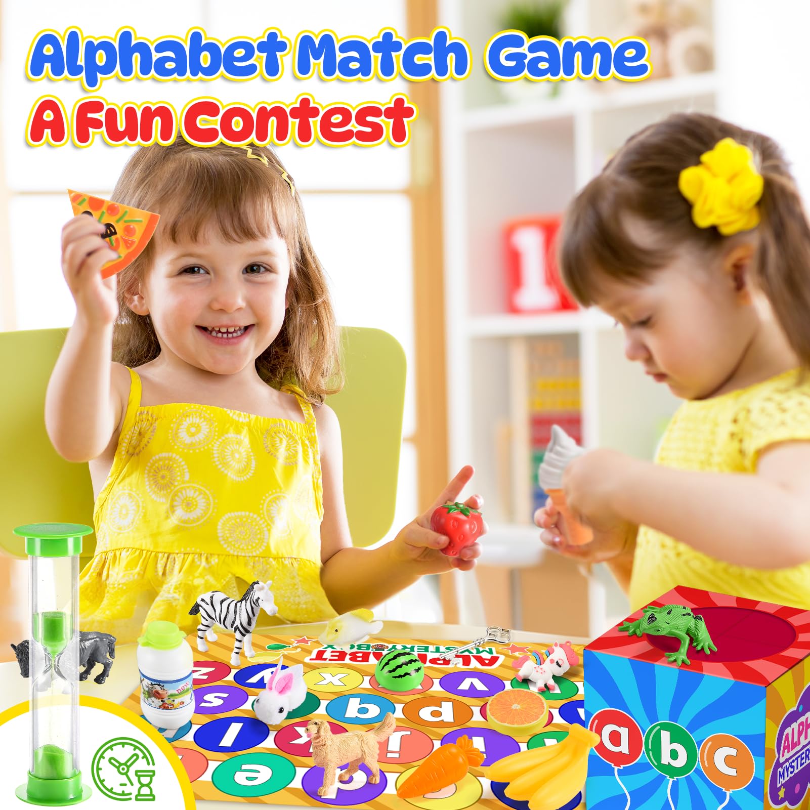 Montessori Alphabet Mystery Box - Letters Matching Game Learning Toys for Toddlers Ages 2-7 | Educational Preschool Games for Kids | Perfect Easter Basket Stuffers & Birthday Gifts for Boys and Girls | Great for Homeschooling, Classroom Activities & Early Childhood Development
