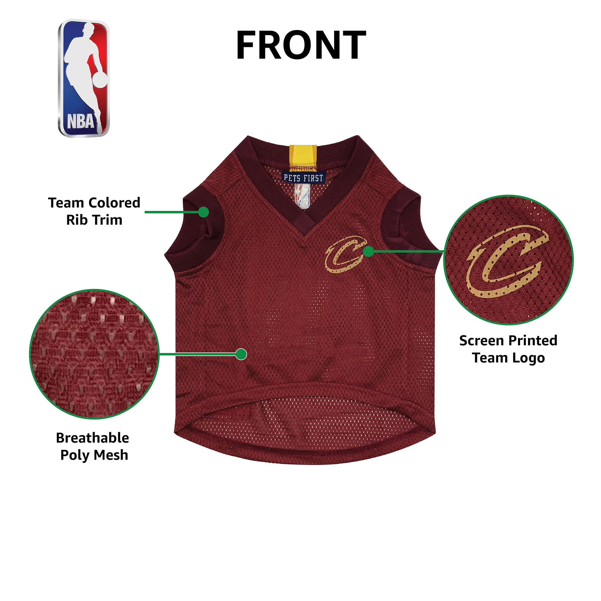Cleveland Cavaliers Dog Jersey for Pets - X-Large NBA Basketball Tank Top Pet Apparel | Perfect for Game Day, Pet Costume Parties & Sports Fan Dogs