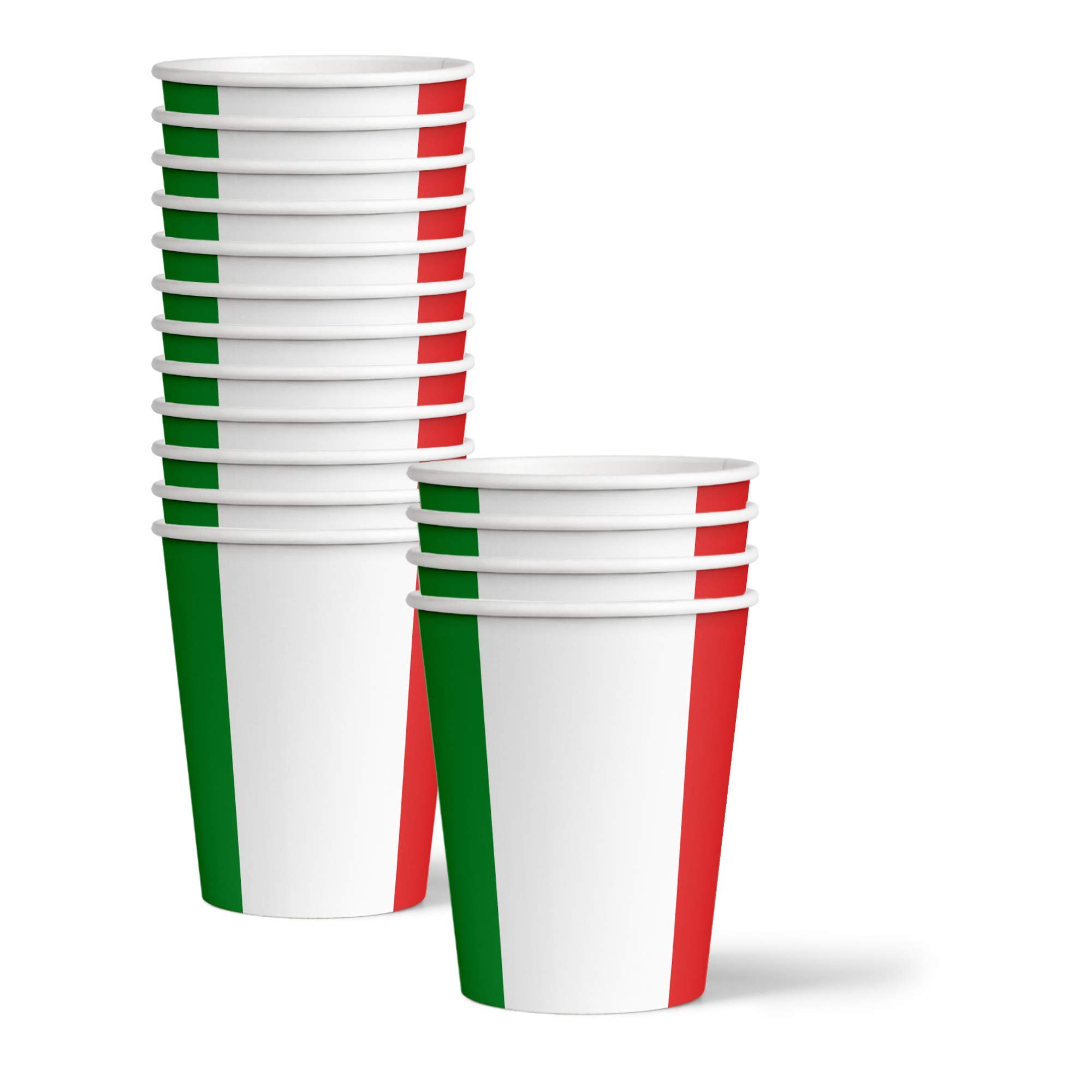 Italian Flag Themed Birthday Party Supplies Set - 16-Piece Tableware Kit with Plates, Napkins & Cups for Patriotic Celebrations & National Day Events