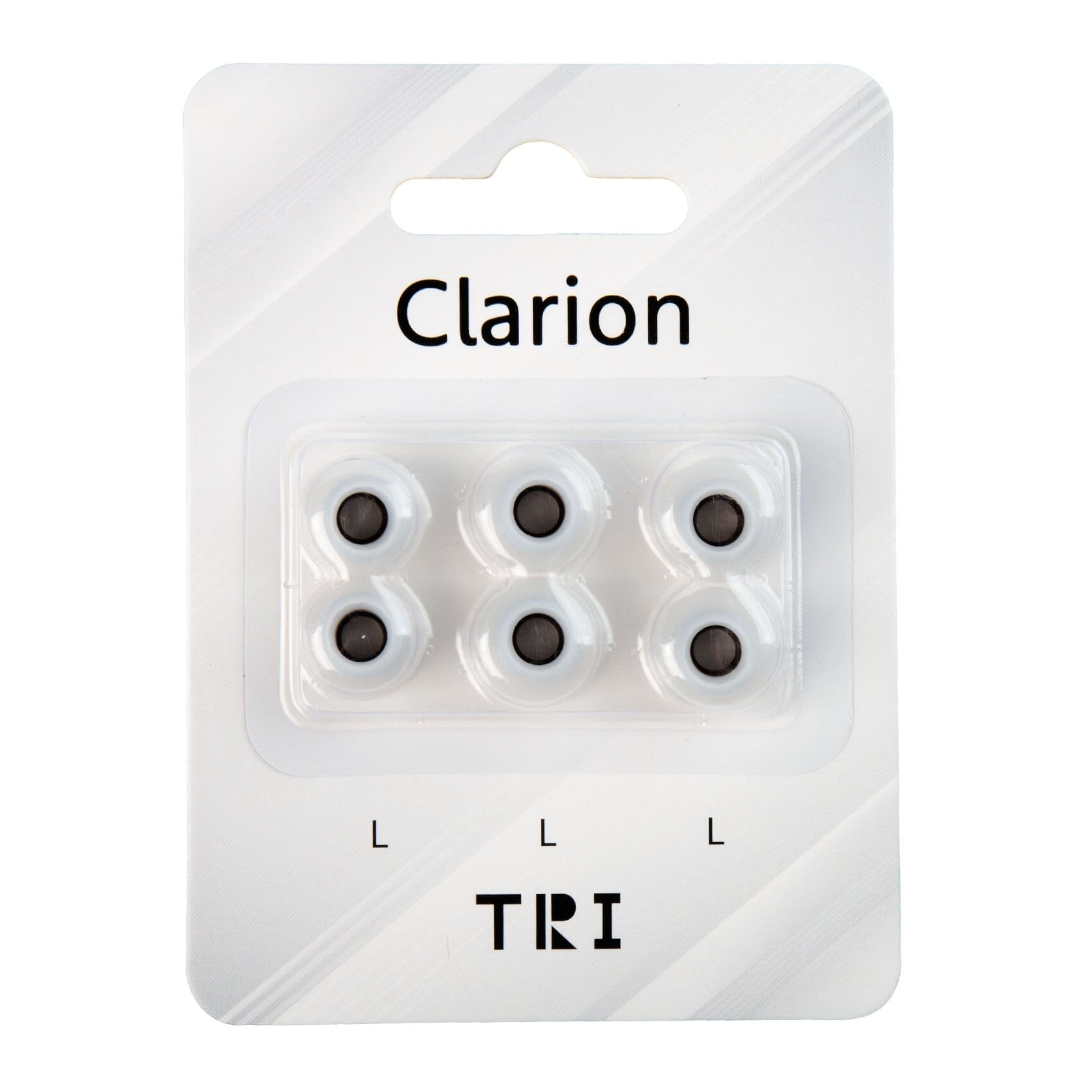 TRI Clarion Silicone Earphone Tips - 3 Pairs for 4.5mm & 5.5mm Nozzle Sizes - Comfortable Noise Isolation Earbud Tips for Workouts, Travel & Daily Use