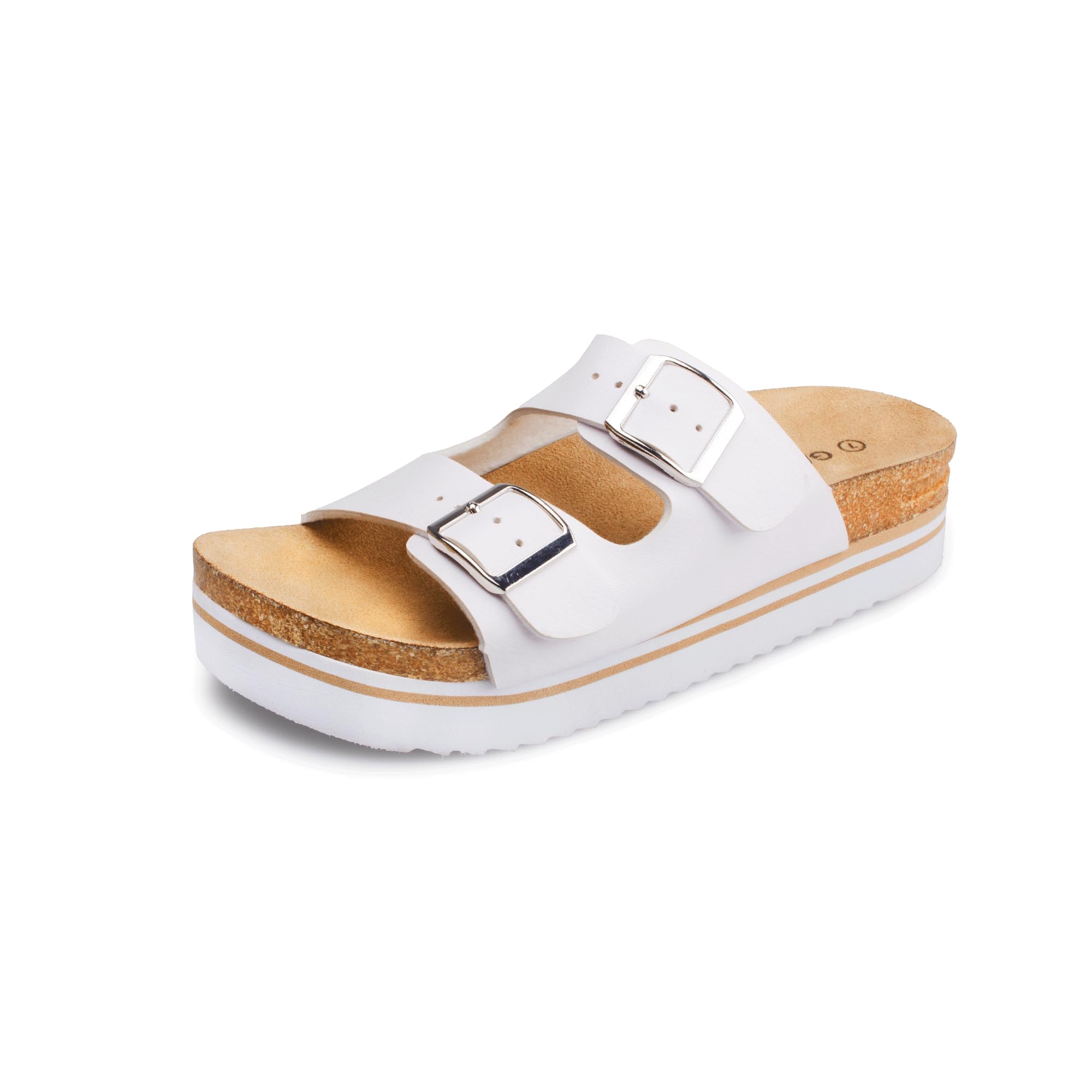 GAWBAW Women's Summer Platform Sandals - Comfortable Arch Support Cork Footbed Flatform Beach Slides with Adjustable Straps | Perfect for Beach, Pool, Vacation & Casual Outfits