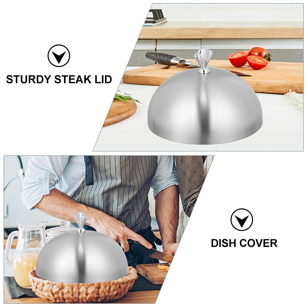 Angoily Stainless Steel Griddle Dome - Basting Cover & Melting Dome for Grills, Steaks & Kitchen Use | Oil-Proof Steamer Lid & Food Protector for Outdoor Cooking, BBQ & Home Kitchen Accessories