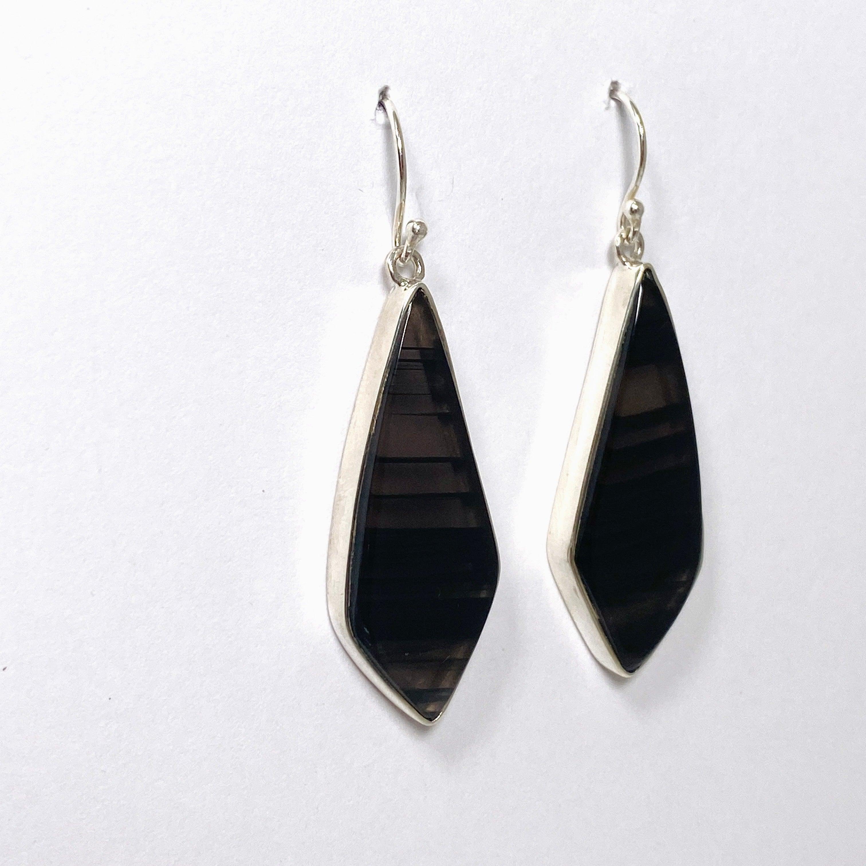 Midnight Obsidian Freeform Earrings KEGJ1502 - Handmade Natural Stone Jewelry for Women, Boho Chic Dangle Earrings, Perfect for Parties, Weddings & Everyday Wear