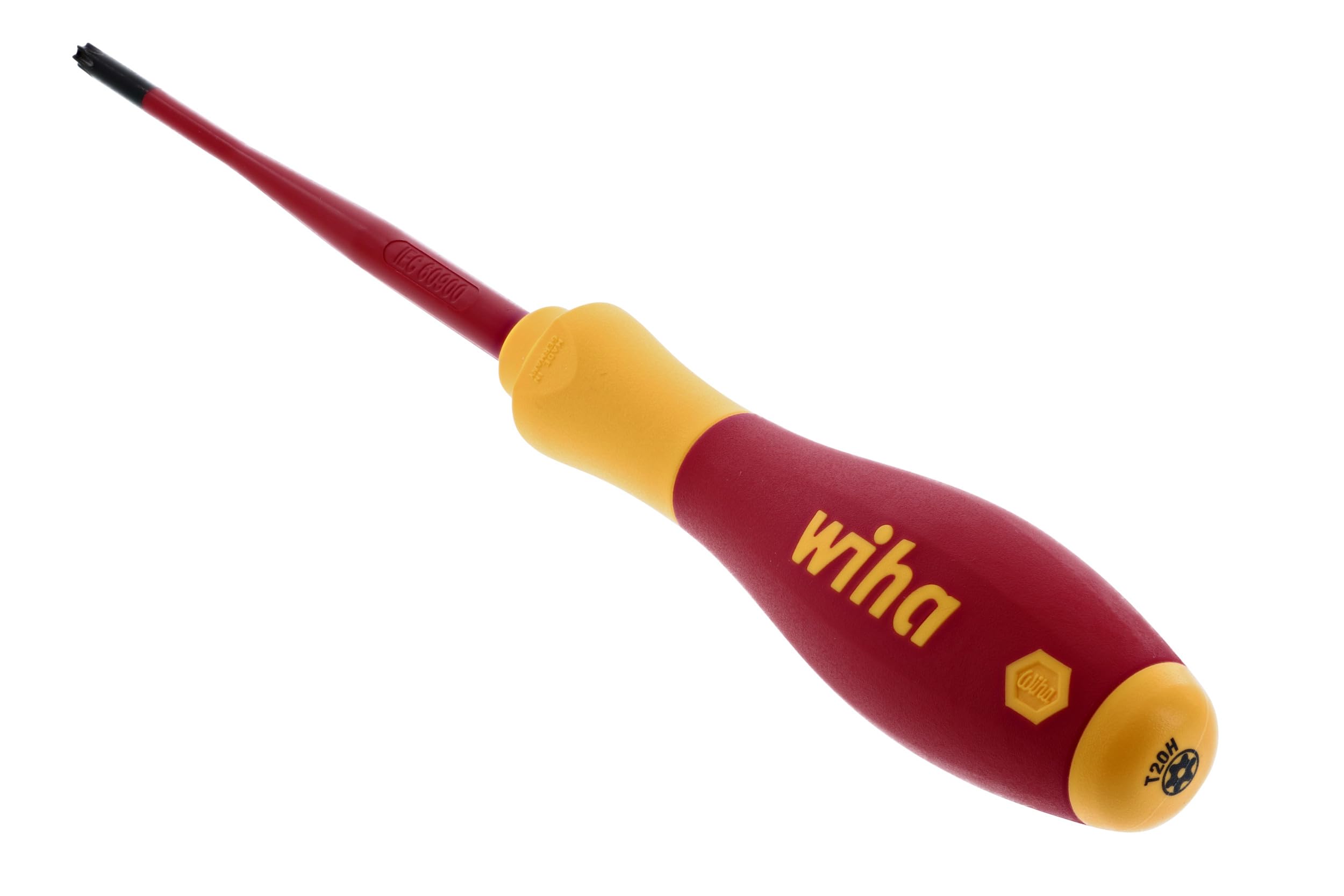 Wiha 32514 Insulated SoftFinish Security Torx Screwdriver T20S - Professional Electrical Tool for Safe Electronics & Appliance Repair