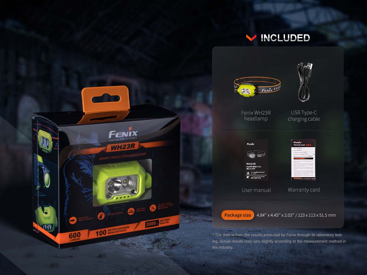 Fenix WH23R Rechargeable LED Work Headlamp - 900 Lumens, Waterproof Headlight for Construction, Camping, Hiking & Outdoor Activities