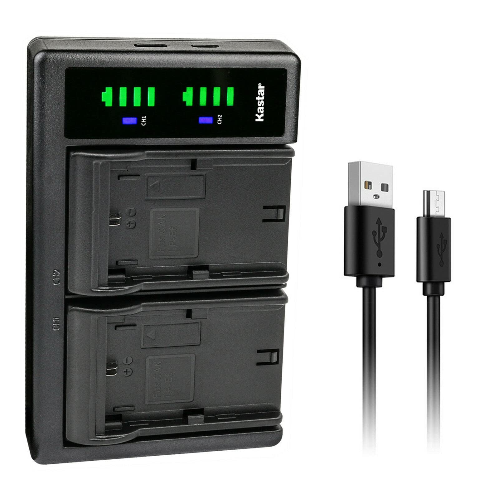 Kastar LP-E6 LTD2 USB Battery Charger Replacement for Canon Blackmagic Pocket Cinema Camera 4K/6K & Z CAM E2C 4K Cinema Camera - Portable Power Solution for Filmmaking, Vlogging & Outdoor Shooting