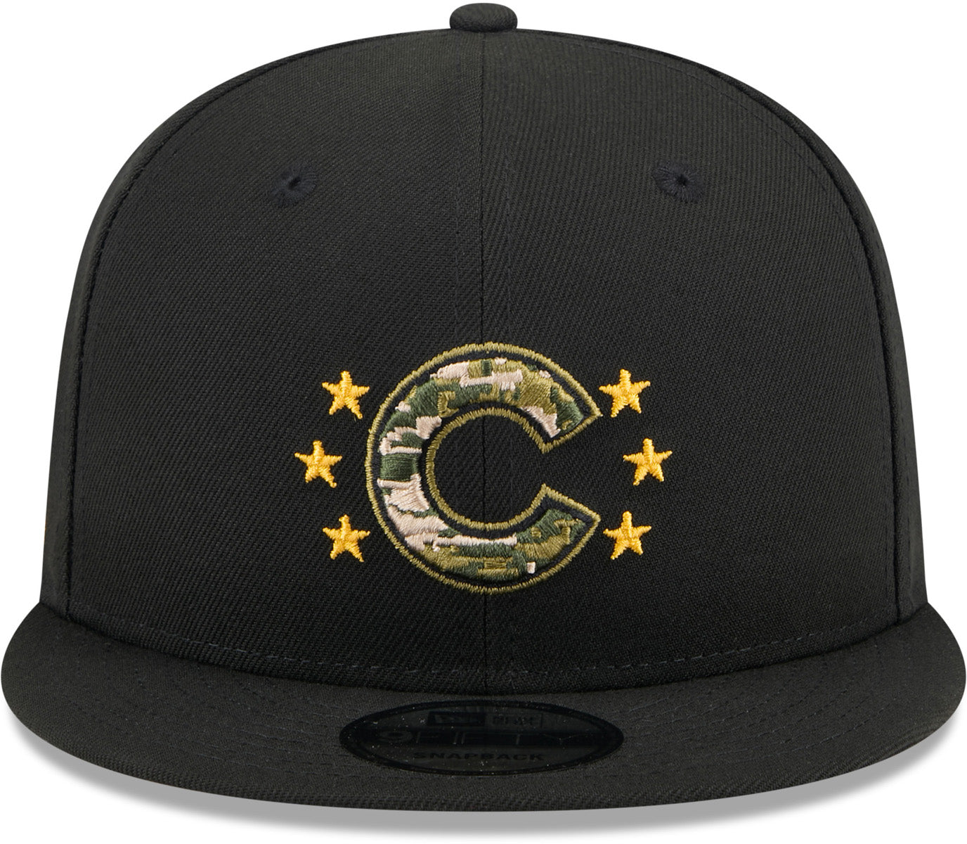 Chicago Cubs New Era 9Fifty MLB 2024 Armed Forces Day Black Snapback Hat - Official Licensed Baseball Cap for Men & Women - Perfect for Games, Military Appreciation & Casual Wear