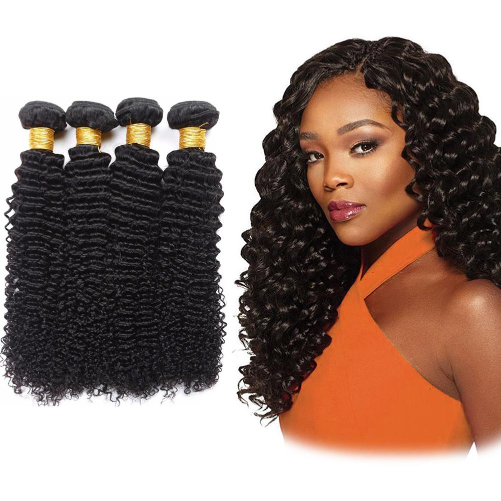 Premium Virgin Human Hair Bundle Deals - Deep Curly Natural Black Hair Extensions for Stunning Hairstyles | Perfect for Daily Wear, Parties & Special Occasions