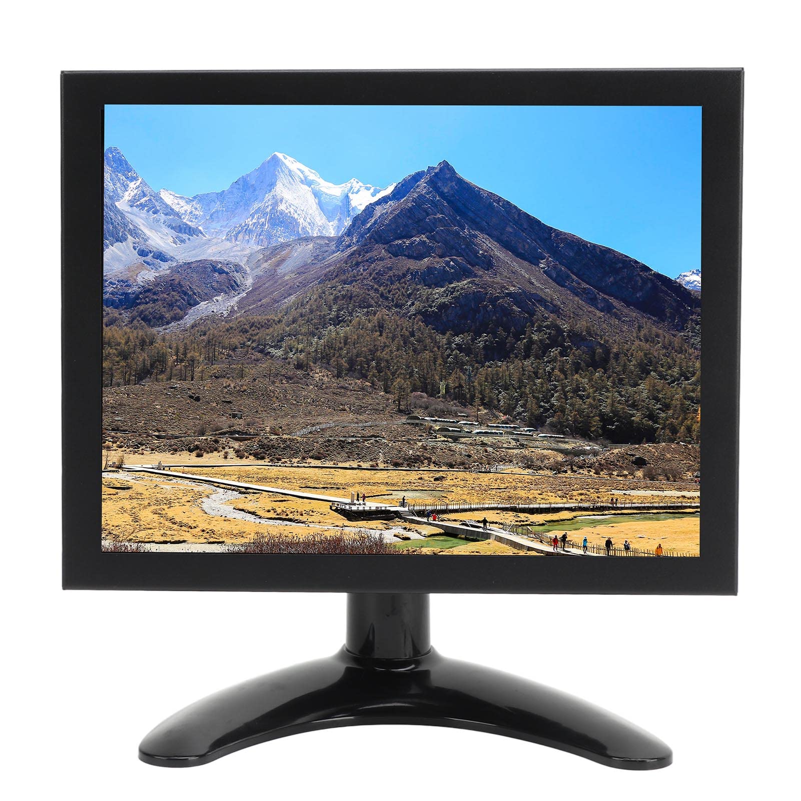 Yunseity Portable Touch Screen Monitor with Multi-Expansion Aluminum Alloy Interface for Smart City - European Plug | Ideal for Digital Signage, Remote Work & Smart Office Solutions