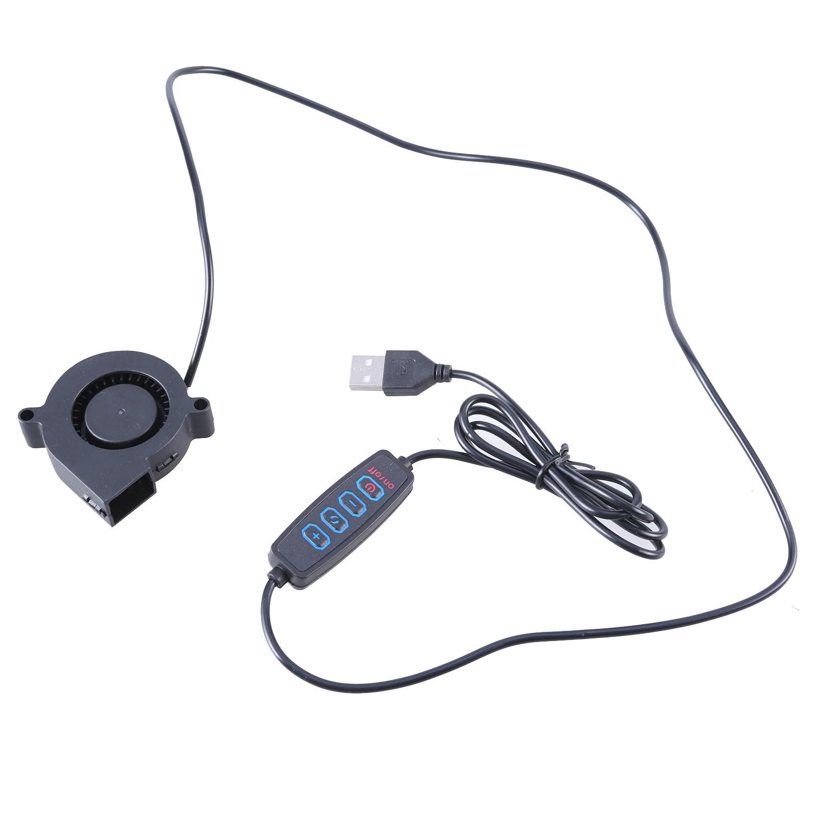 SANRLO 5015 Brushless Cooling Fan 5V USB - 50x15mm Adjustable Speed 3500RPM with On/Off Switch - Perfect for 3D Printers, PC Cooling, and Electronics Projects