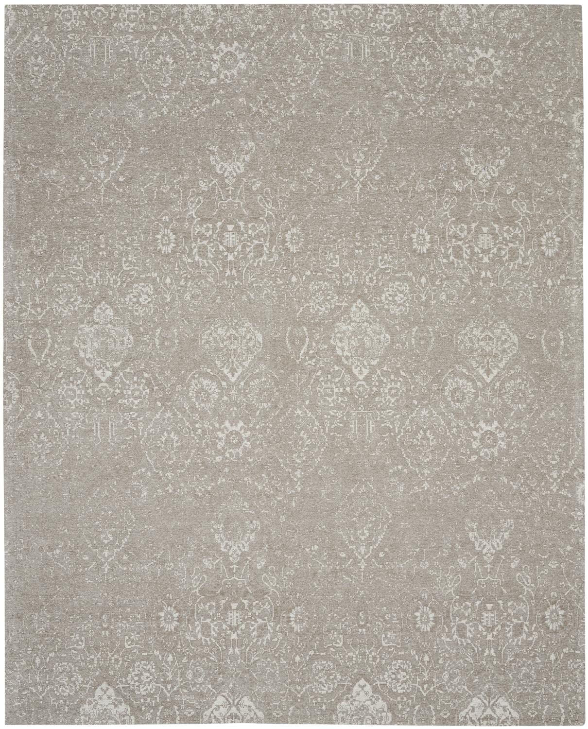 Nourison Damask Farmhouse Light Grey 8' x 10' Area Rug - Easy to Clean, Non-Shedding, Stain Resistant - Perfect for Bedroom, Living Room, Dining Room & Kitchen Decor (8x10)