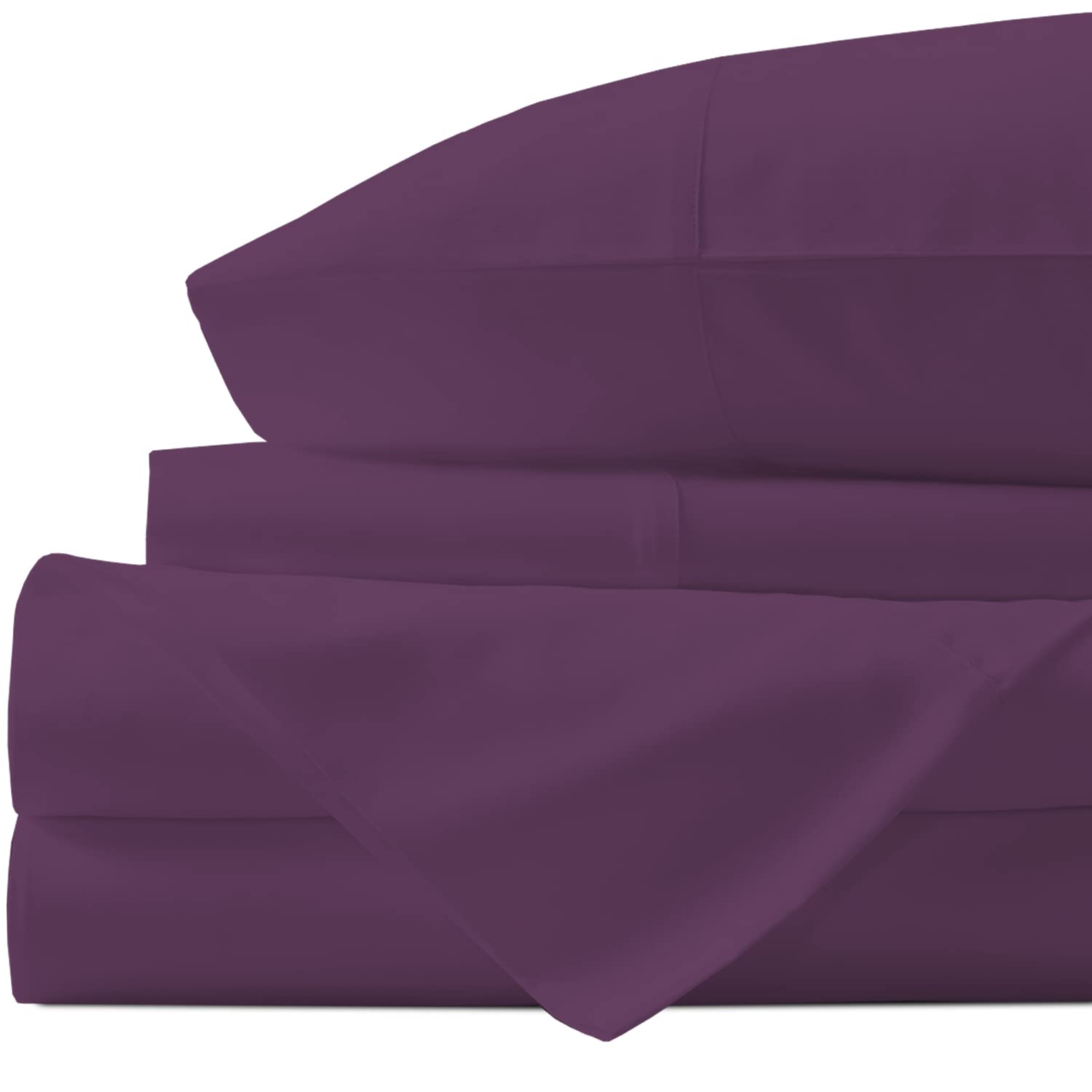 Luxury 100% Cotton California King Size Sheets Set - 4 Piece 1000 Thread Count Bedding, Deep Pocket 15