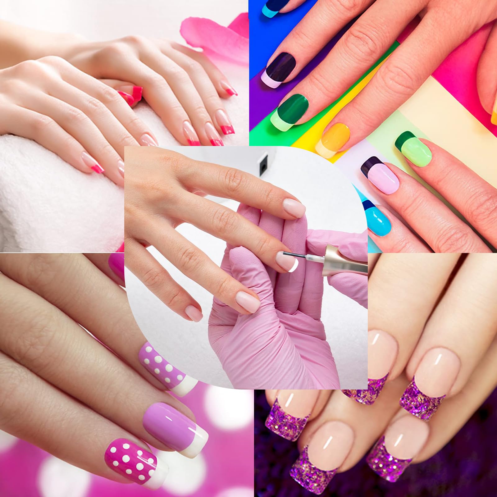 36 Sheets French Manicure Nail Art Stickers - 3 Elegant Designs Self-Adhesive Nail Tips | DIY French Tip Guide for Perfect Nail Lines | Ideal for Home Manicures, Salon Use & Nail Art Enthusiasts