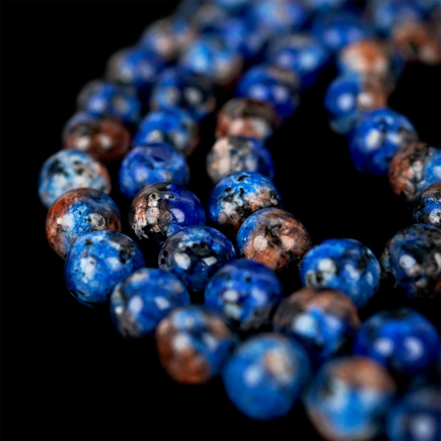 Premium Islamic Prayer Beads - Aqua Blue & Black Speckled Dhikr Beads for Meditation, Zikr & Spiritual Healing | Perfect for Daily Worship, Stress Relief & Mindful Reflection