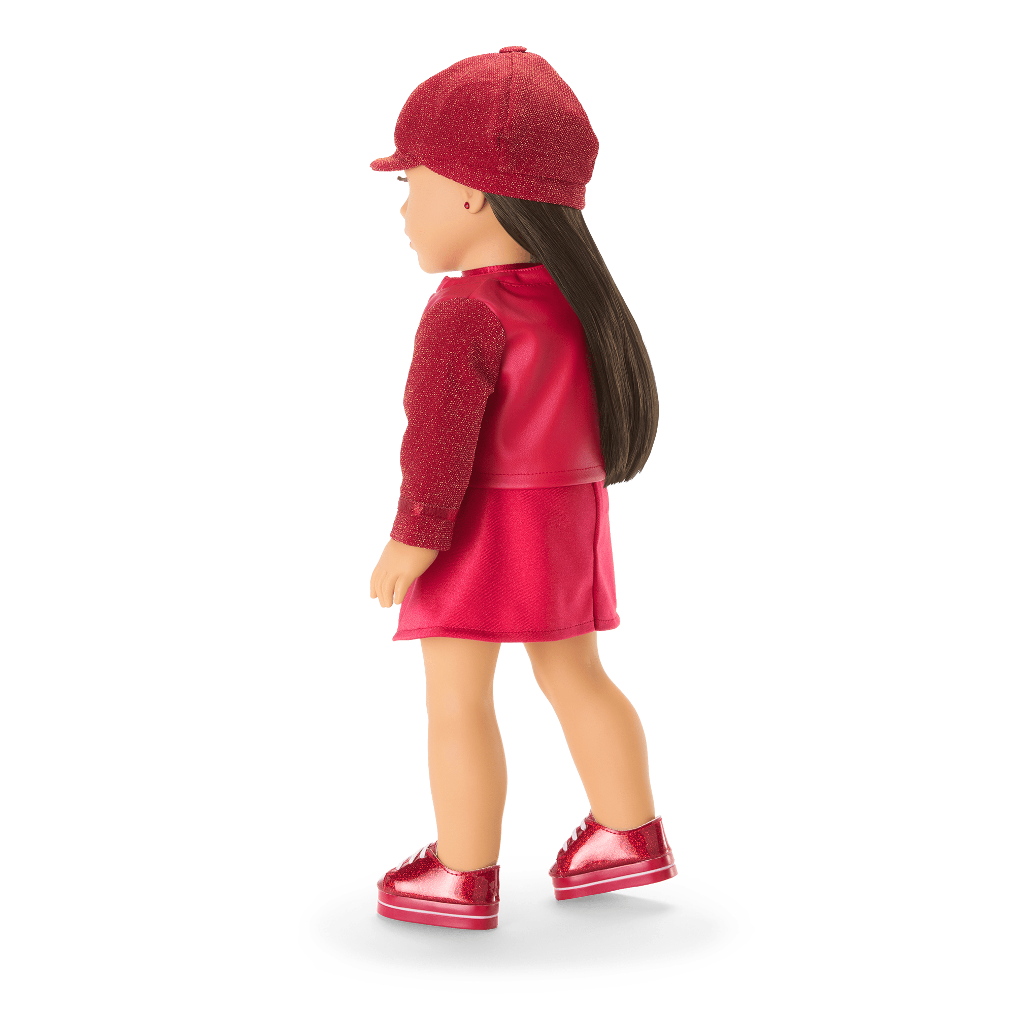 18 Inch Doll Outfit - January Gorgeous Garnet Dress for American Girl Dolls | Perfect for Birthday Gifts & Tea Party Play