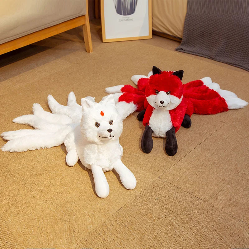 55cm Soft Cute Nine-Tailed Fox Plush Toy - Kawaii Stuffed Animal Doll for Kids, Birthday Gift, Home Decor (Perfect for Cuddling, Room Decoration & Anime Lovers)