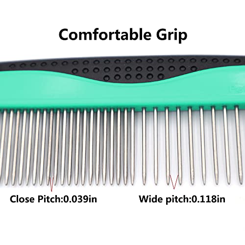 Self Cleaning Slicker Brush for Dogs & Cats - Pet Grooming Brush with Stainless Steel Teeth, Nail Clippers & Trimmer Set with Safety Guard & Free Nail File (Blue) - Perfect for Shedding Control & At-Home Pet Care