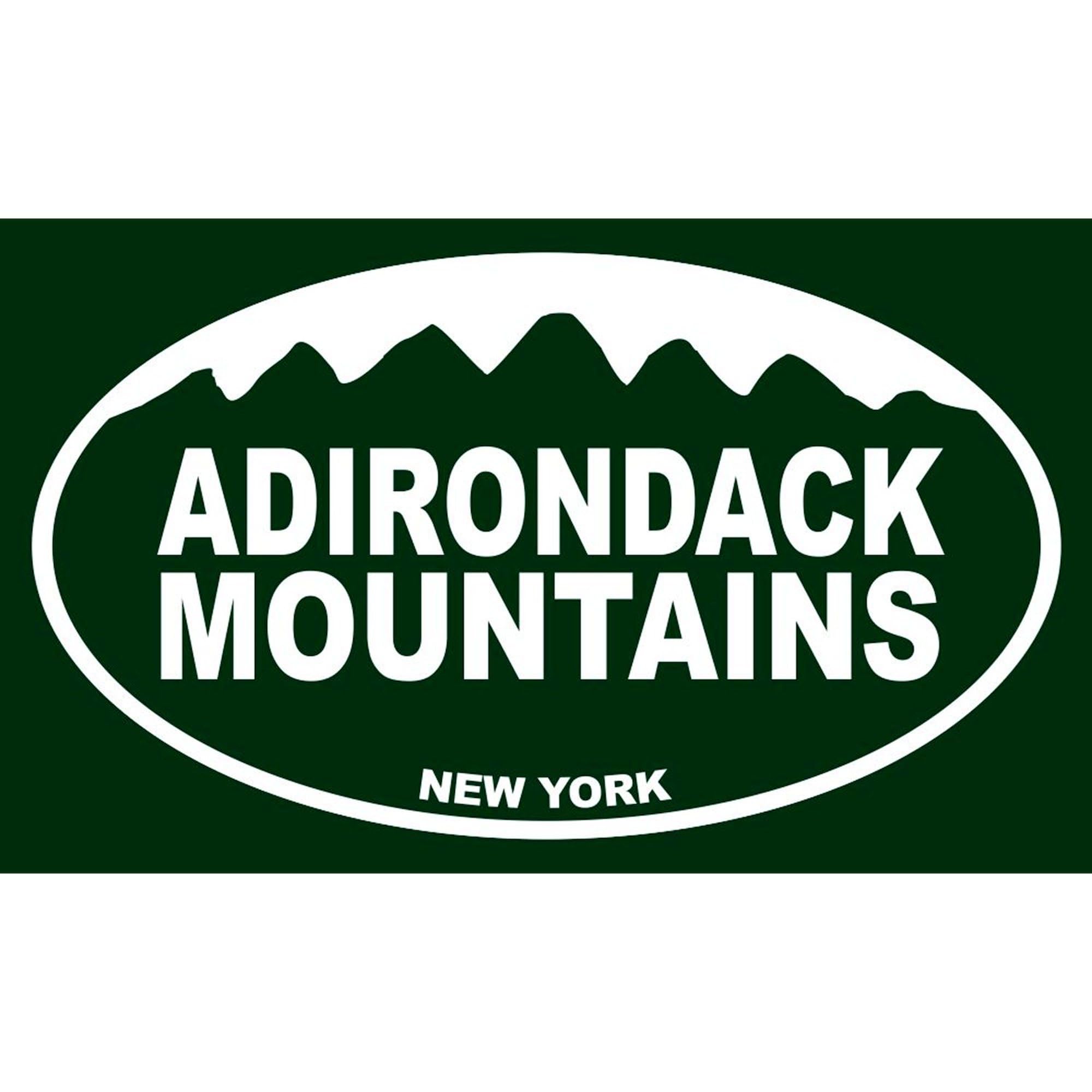 Adirondack Mountain Car Sticker - Oval Bumper Decal for Cars & Laptops