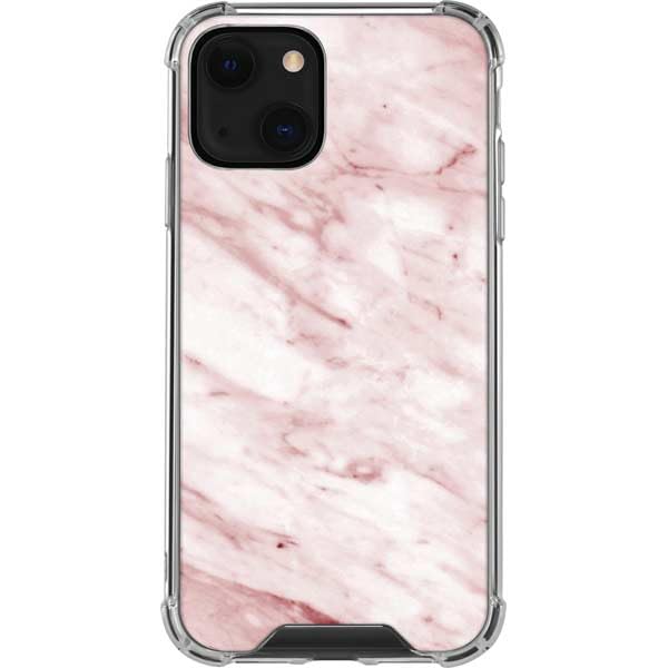 Pink Marble Clear Phone Case for iPhone 13 Mini | Slim Protective Cover with Scratch Resistance | Perfect for Everyday Use, Work & Travel