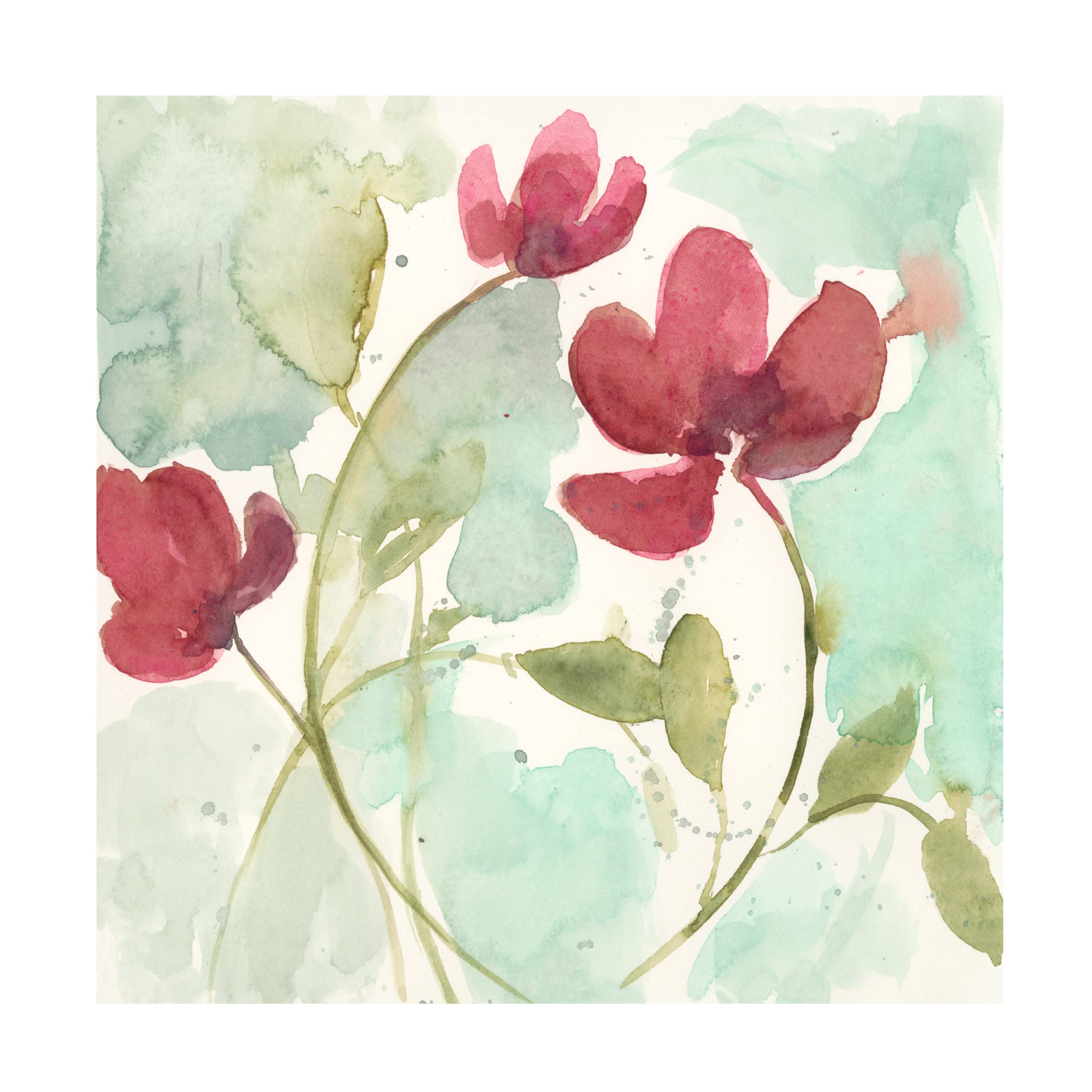 Jennifer Goldberger 'Sweetheart Flowers II' Canvas Wall Art - Floral Home Decor for Living Room, Bedroom & Office - Handmade Premium Trademark Fine Art