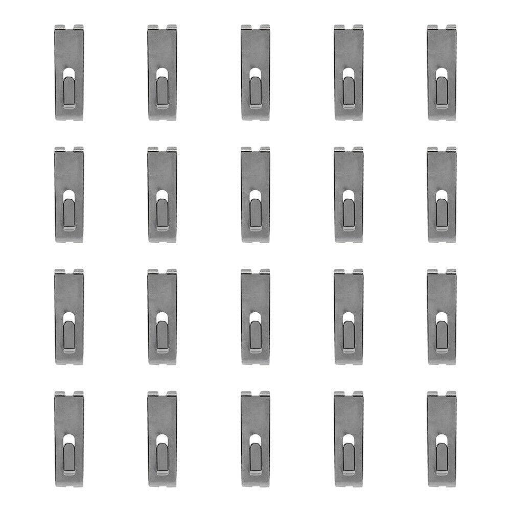 20-Pack Chrome Gridwall Utility Hooks - Heavy Duty Picture Hangers & Display Hooks for Retail, Garage & Home Organization - Perfect for Hanging Hats, Tools & Decor on Grid Panels