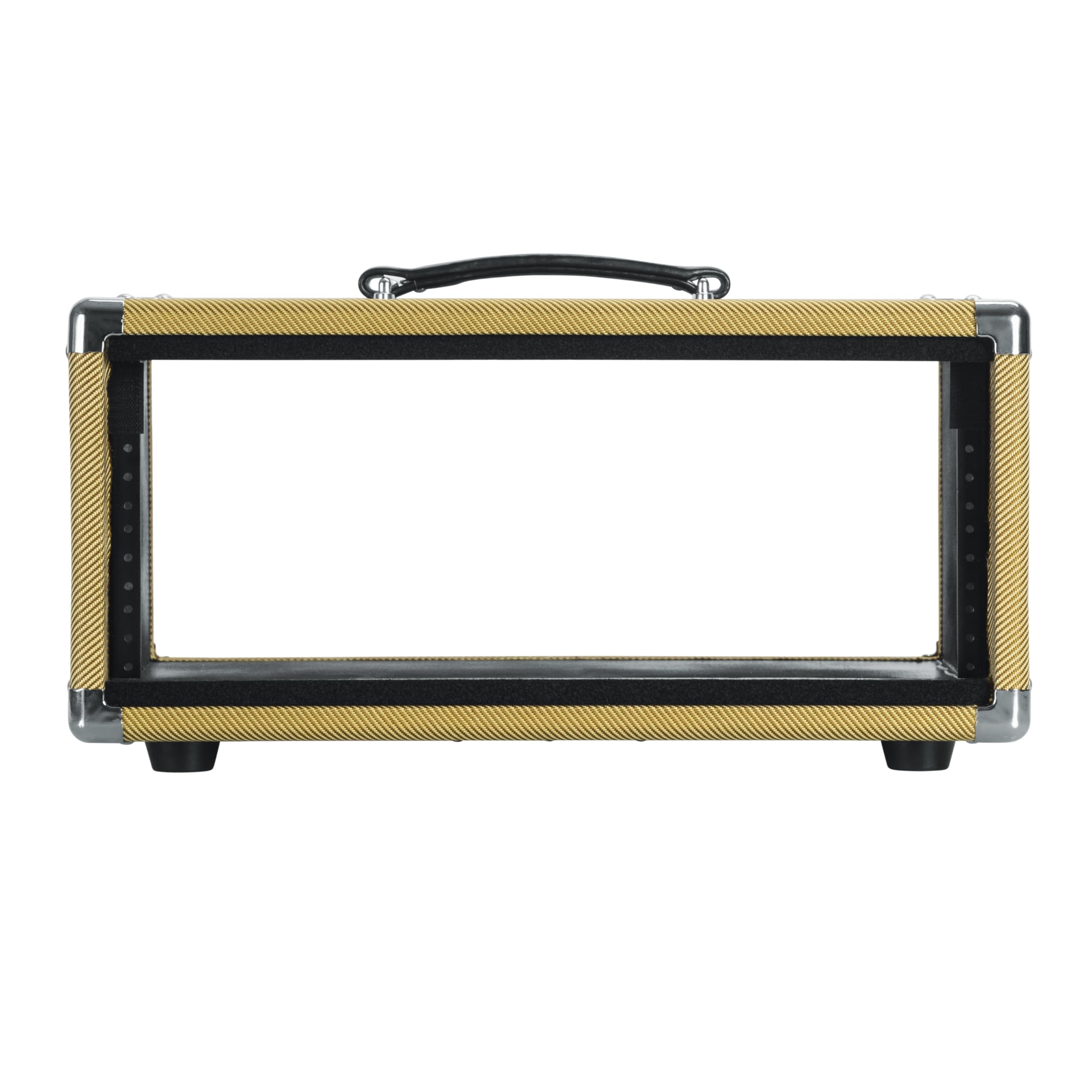 Vintage Gator Cases Retro Series 4U Tweed Amp Rack Case (GR-RETRORACK-4TW) - Perfect for Guitarists & Musicians, Studio & Stage Use