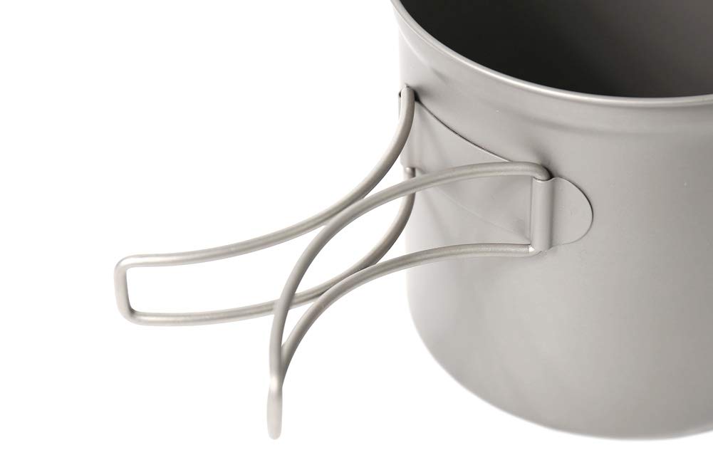 TOAKS Titanium 900ml Pot with 115mm Diameter - Ultralight Titanium Camping Cookware for Backpacking, Hiking & Outdoor Adventures - Compact Cooking Pot for Camping, Backpacking & Survival Gear