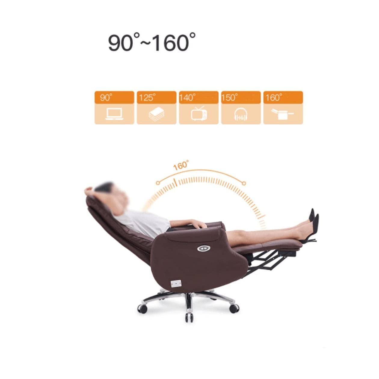 Ergonomic Gaming & Office Chair - Adjustable Leather Executive Chair for Home & Work