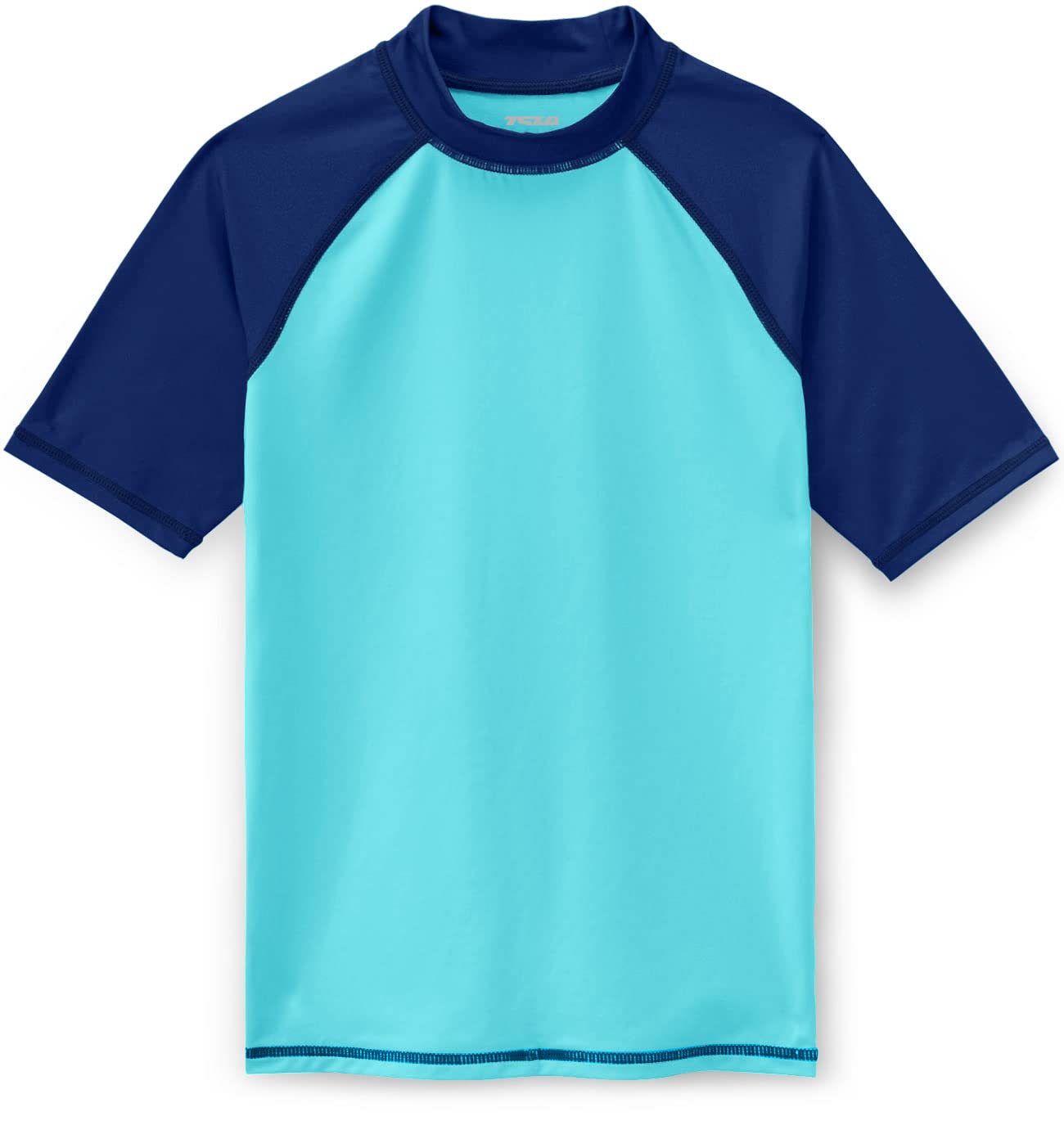 TSLA UPF 50+ Kids Sun Protection Rash Guard - Short Sleeve UV Swim Shirt for Boys & Girls - SPF Surf Top for Swimming, Beach & Water Sports