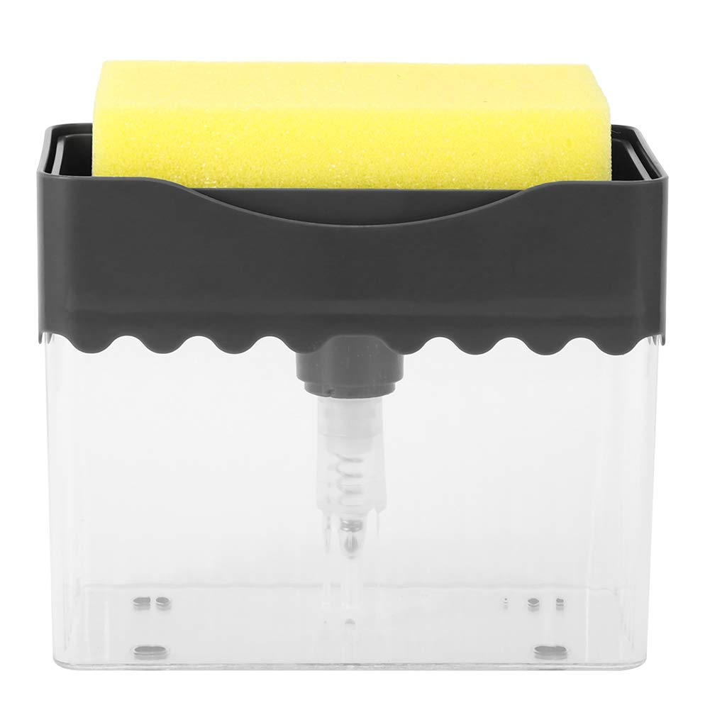 EVTSCAN Automatic Dish Soap Dispenser with Sponge Holder - Kitchen Sink Organizer for Washing Dishes, Utensils & Cookware