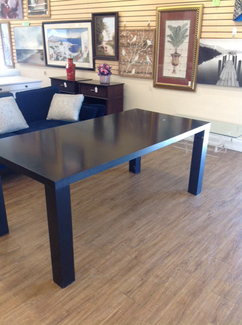 36x72 Inch Black Parsons Dining Table - Modern Rectangular Kitchen Table for Dining Room, Breakfast Nook, or Small Space
