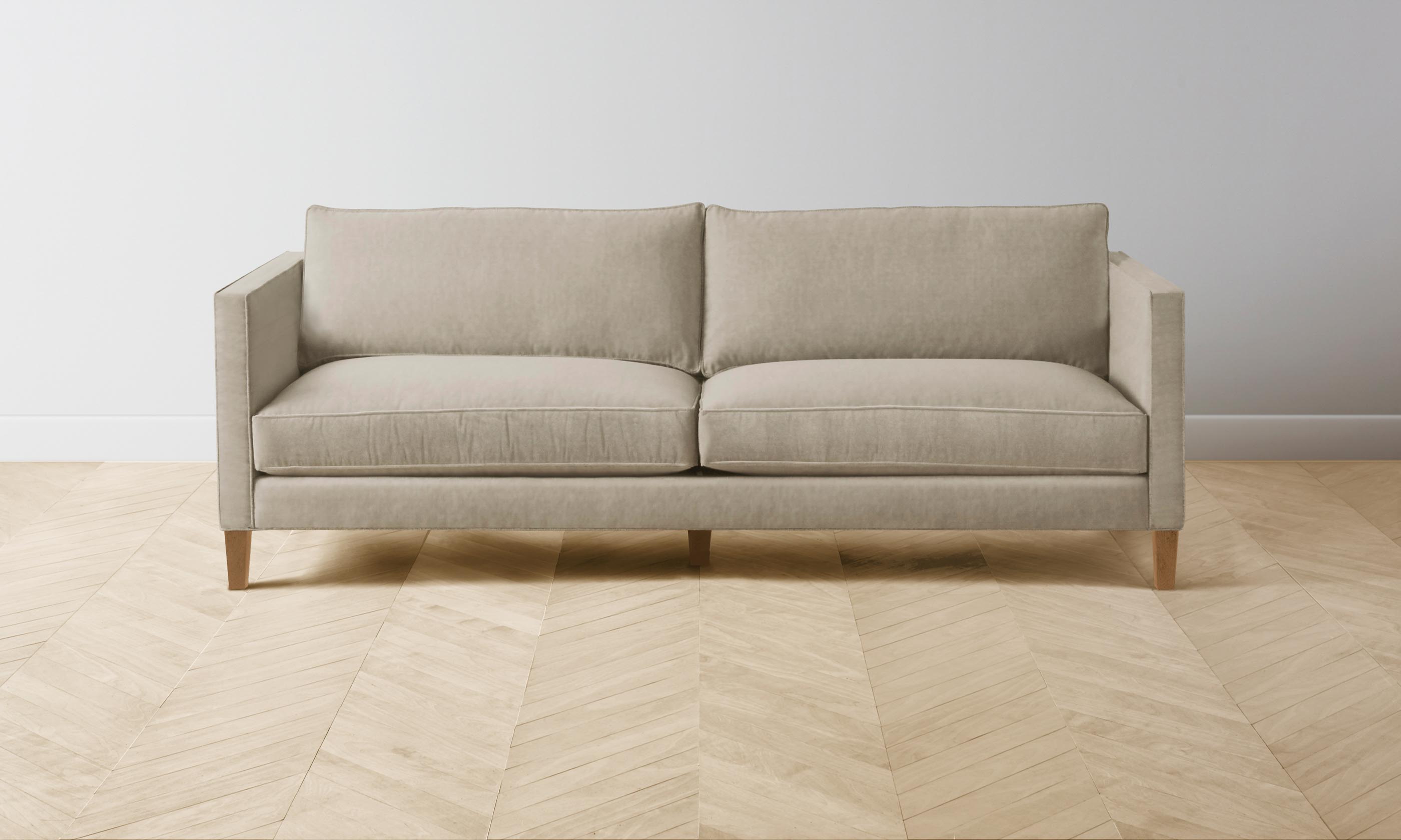 Crosby Sectional Sofa - Performance Velvet Taupe Upholstery, Modern Living Room Furniture for Comfort & Style | Perfect for Family Gatherings & Movie Nights